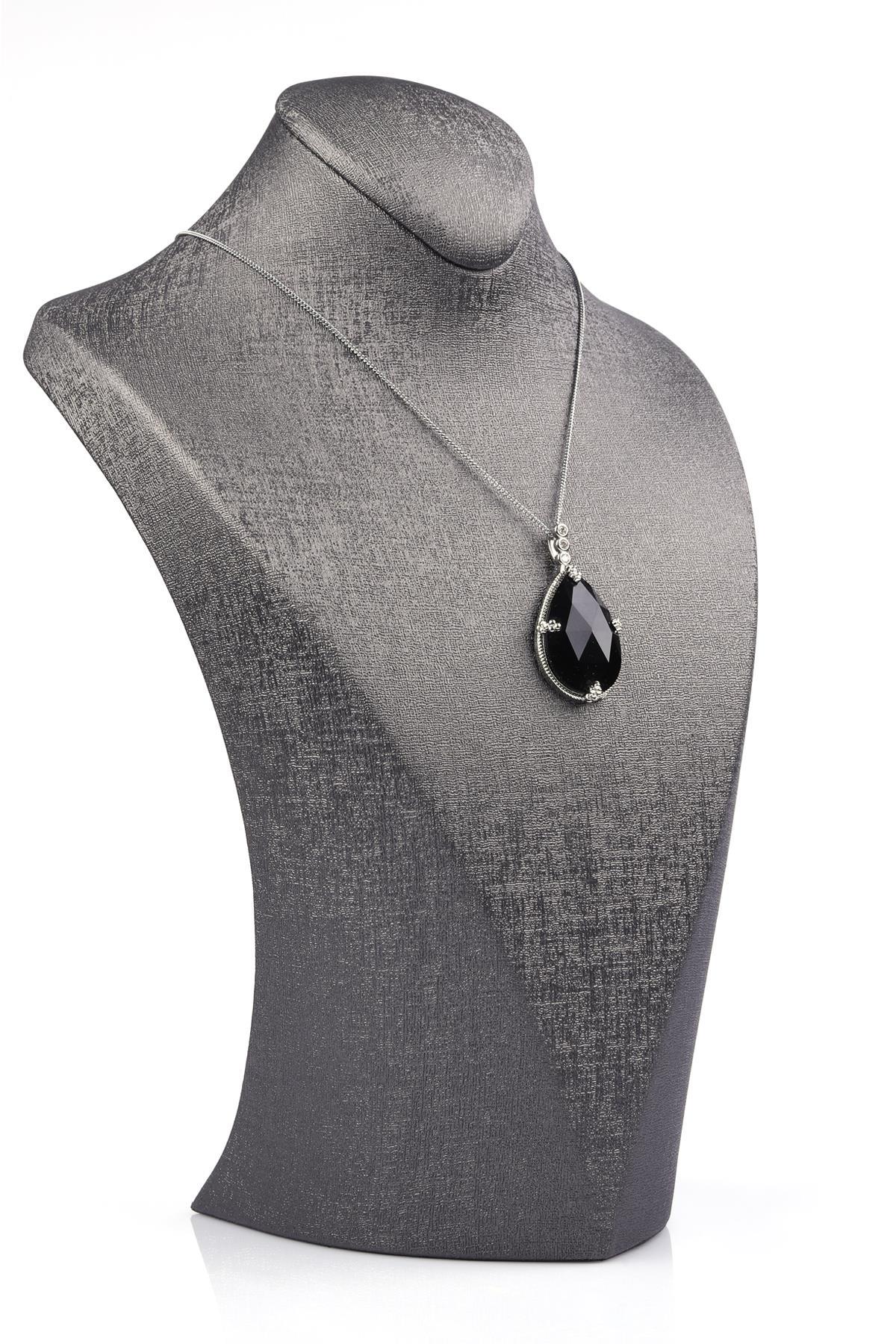 Oniks Doğal Taş Kolye 