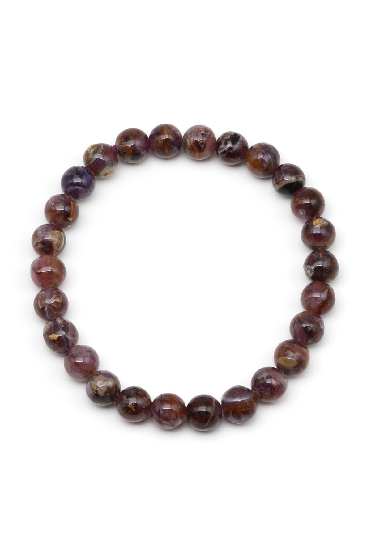 Opal-Çeroit Doğal Taş Bileklik 7 mm Küre Kesim