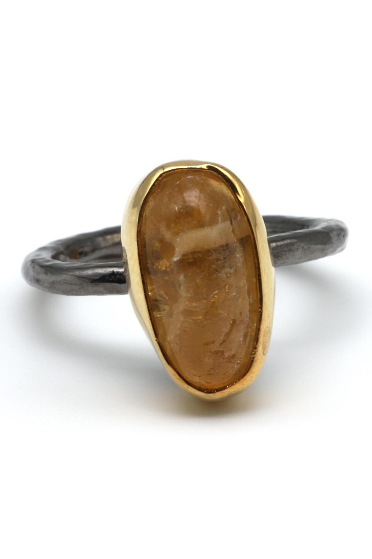 Opal Doğal Taş 925 Ayar Gümüş Ayarlanabilir Yüzük