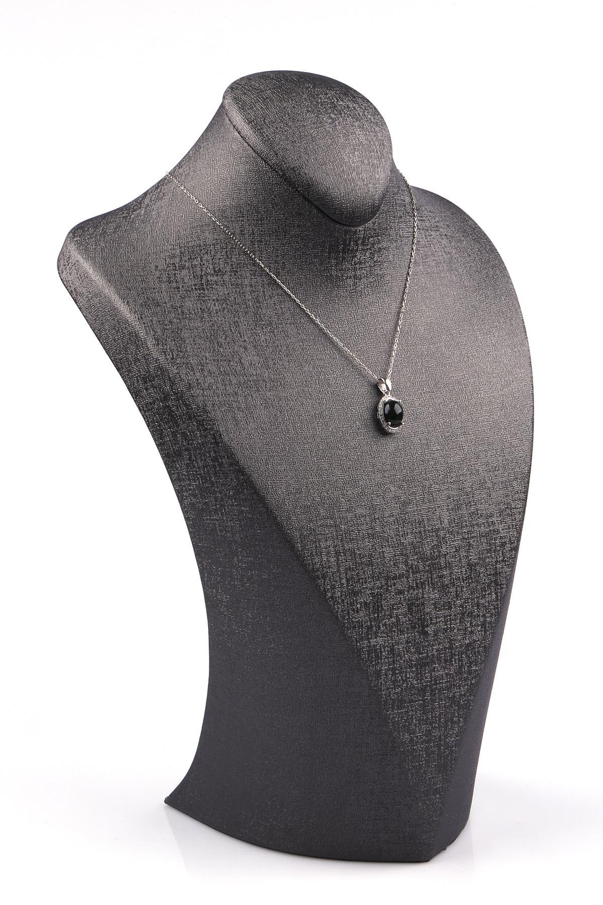 Opal Doğal Taş 925 Ayar Gümüş Kolye