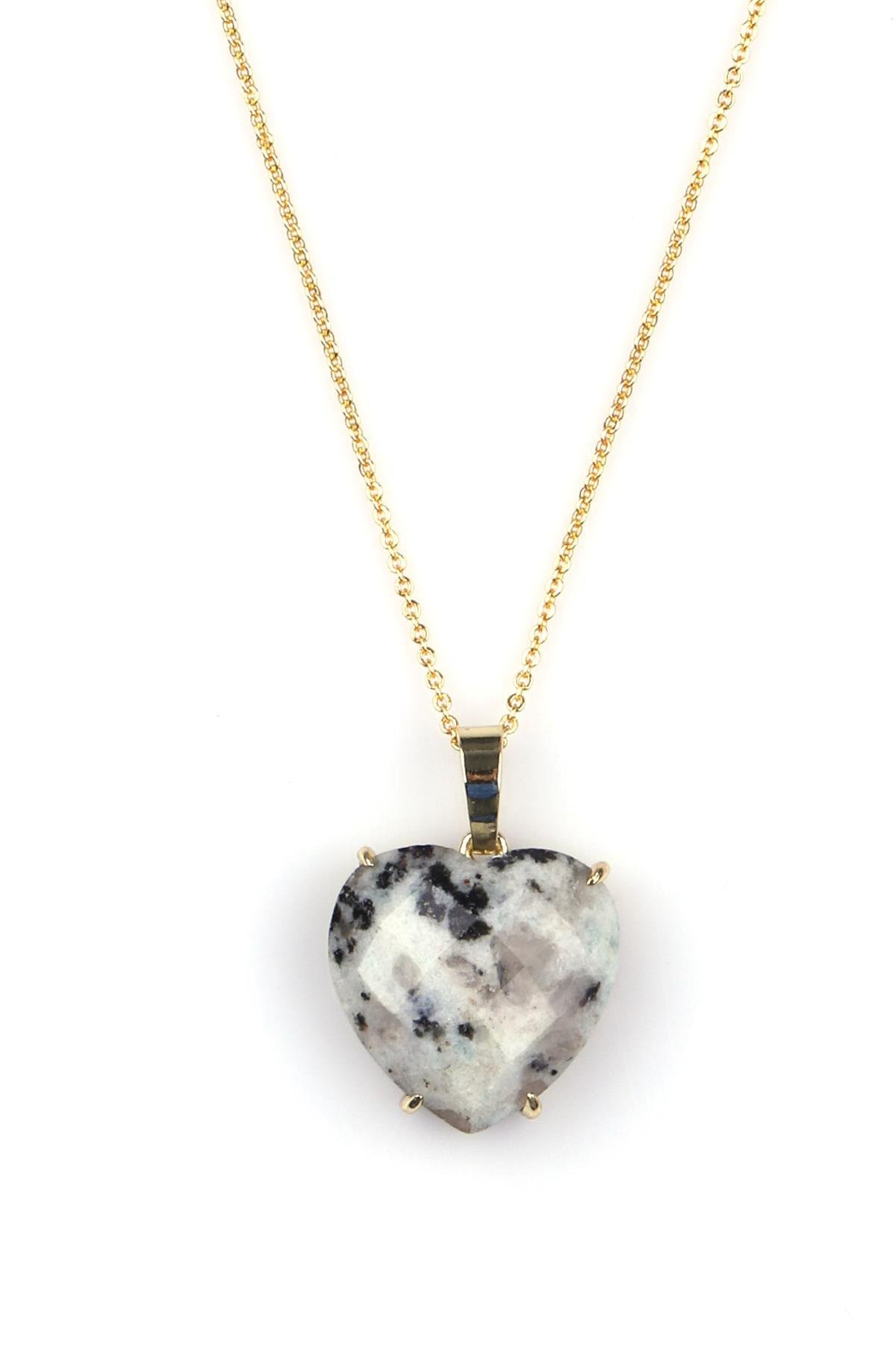 Opalit Doğal Taş Gold Renkli Kolye