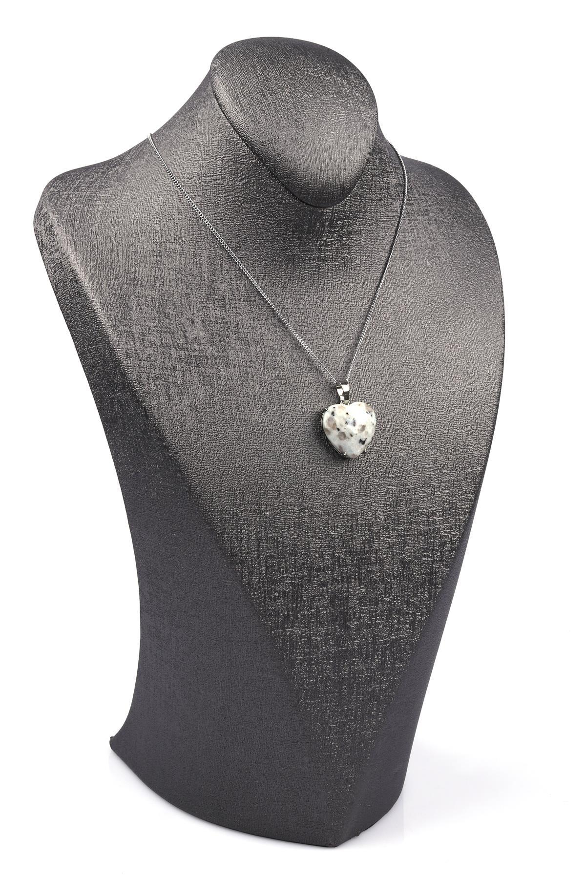 Opalit Doğal Taş Gümüş Renkli Kolye