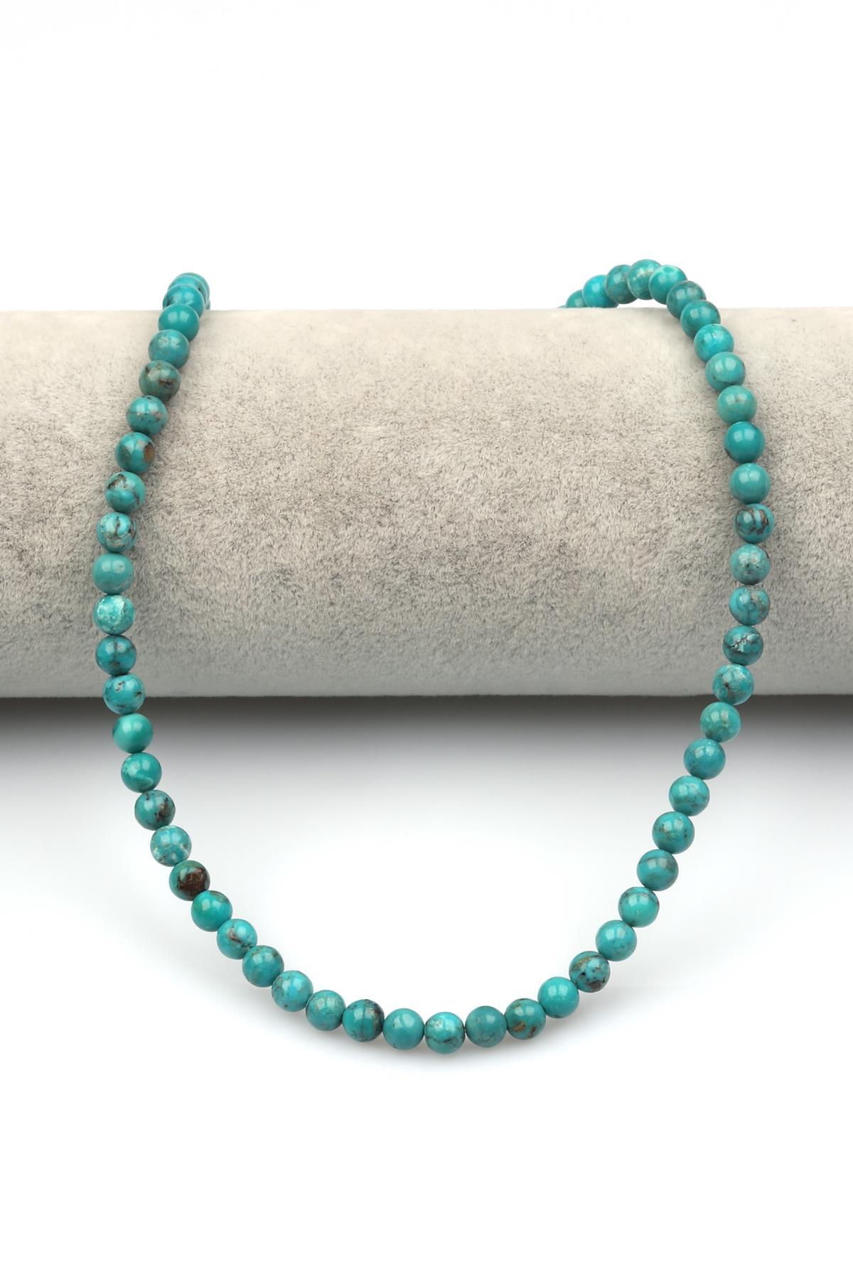 Orijinal Turkuaz Doğaltaş Dizi 5 mm Küre Kesim