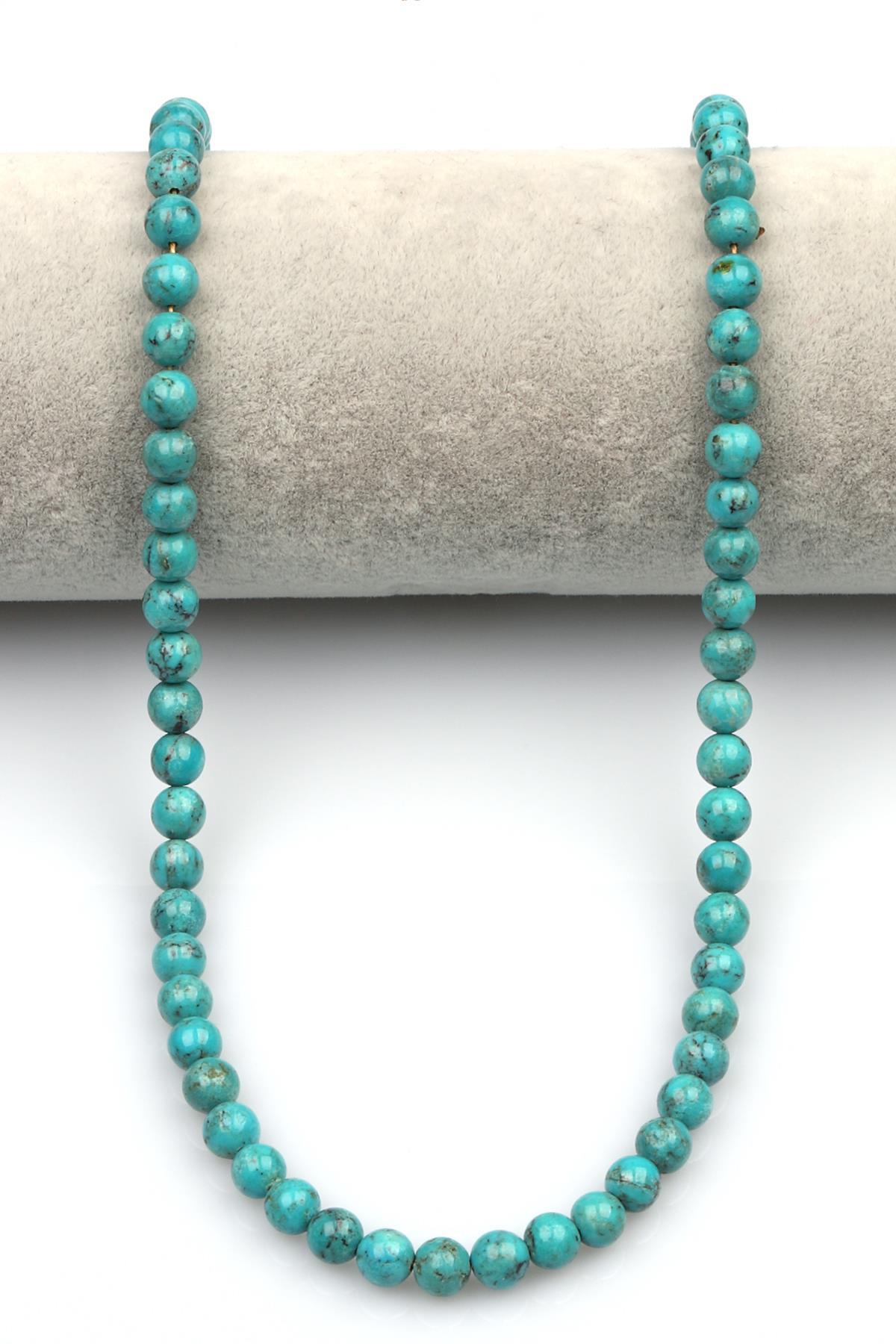 Orijinal Turkuaz  Doğaltaş Dizi 6 mm Küre Kesim