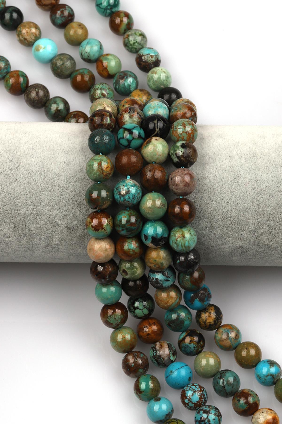 Orjinal Turkuaz ( AB Kalite ) Doğal Taş Dizi 10 mm Küre Kesim