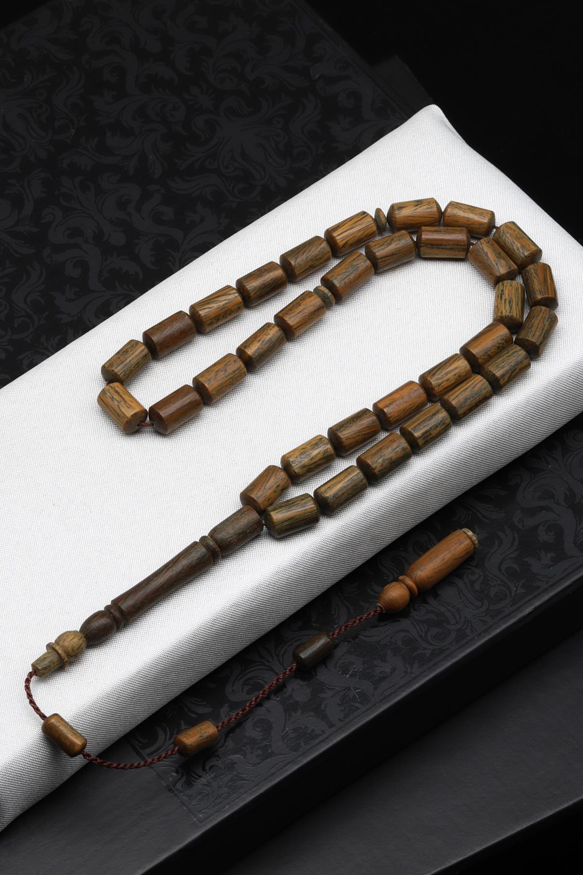 Pelesenk Ağacı Tesbih 6 x 11 mm Silindir Kesim