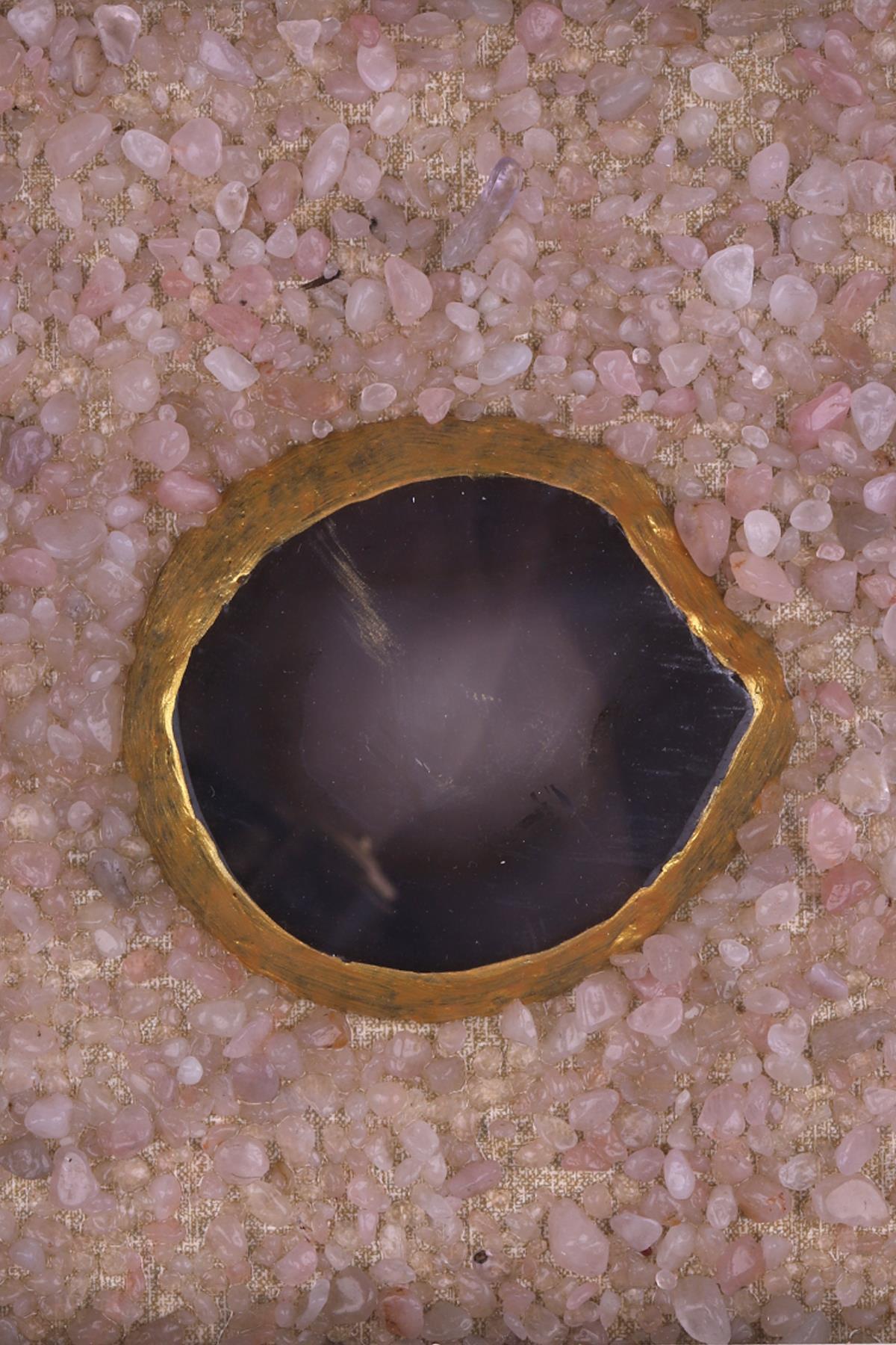 Pembe Kuvars - Akik Doğal Taş Tablo