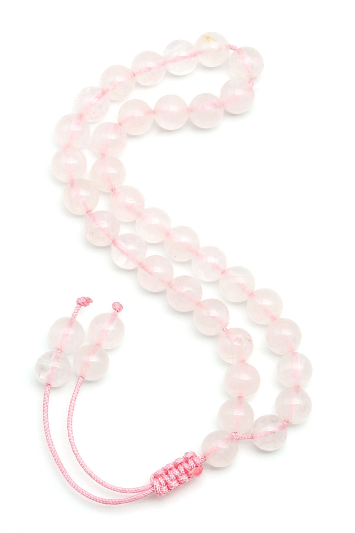 Pembe Kuvars Doğal Taş Bileklik Tesbih 6 mm Küre Kesim TSB-0523