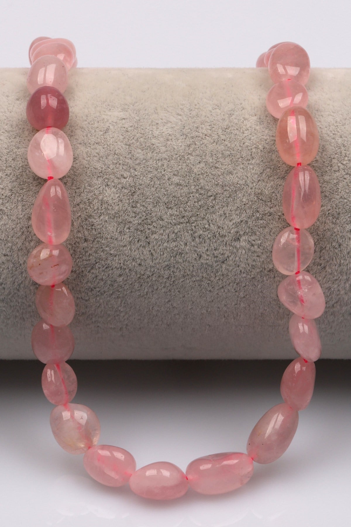 Pembe Kuvars Doğal Taş Dizi 10 x 13 mm Mercimek Kesim - DZ-1235