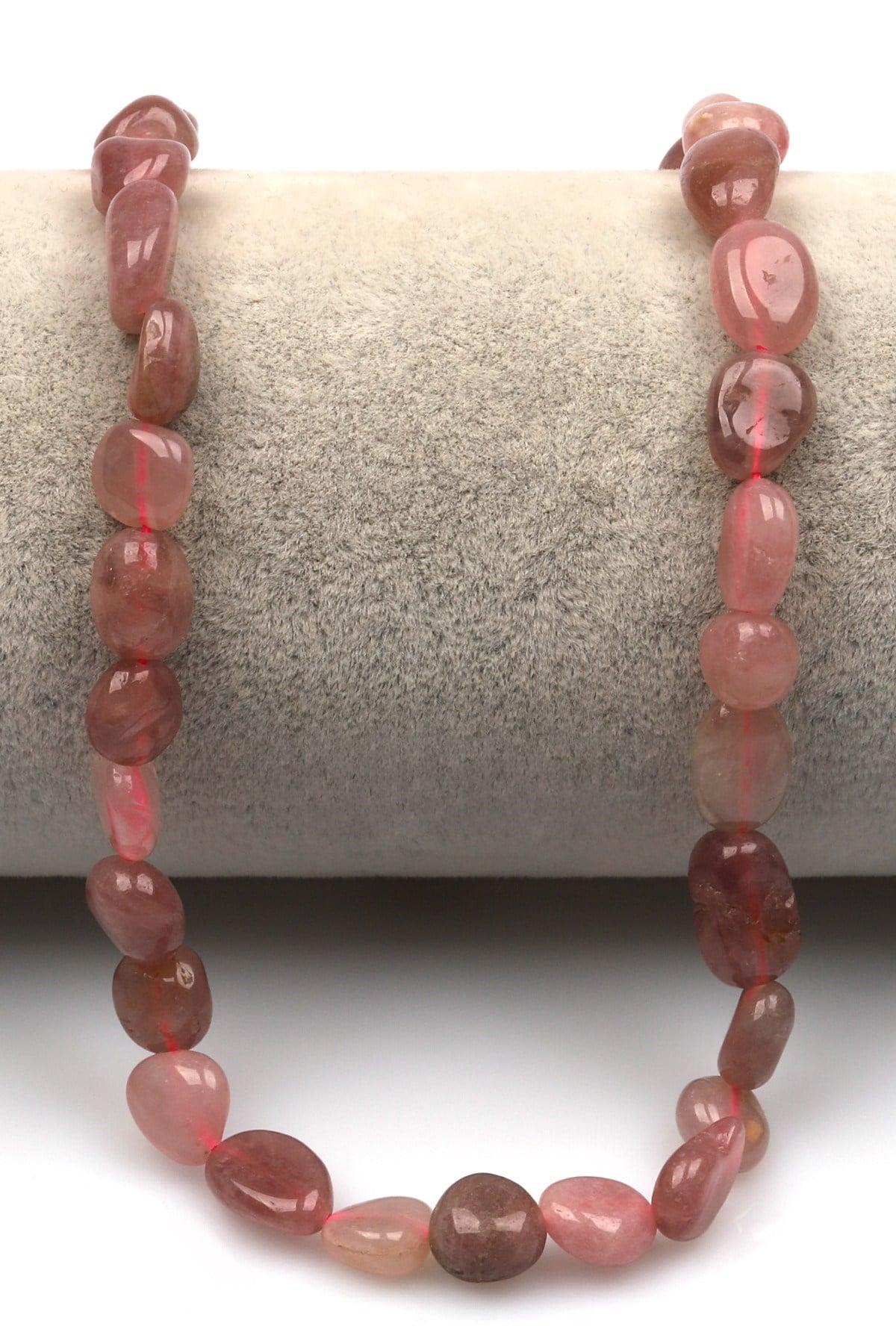 Pembe Kuvars Doğal Taş Dizi 7 x 11 mm Mercimek Kesim - DZ-1223