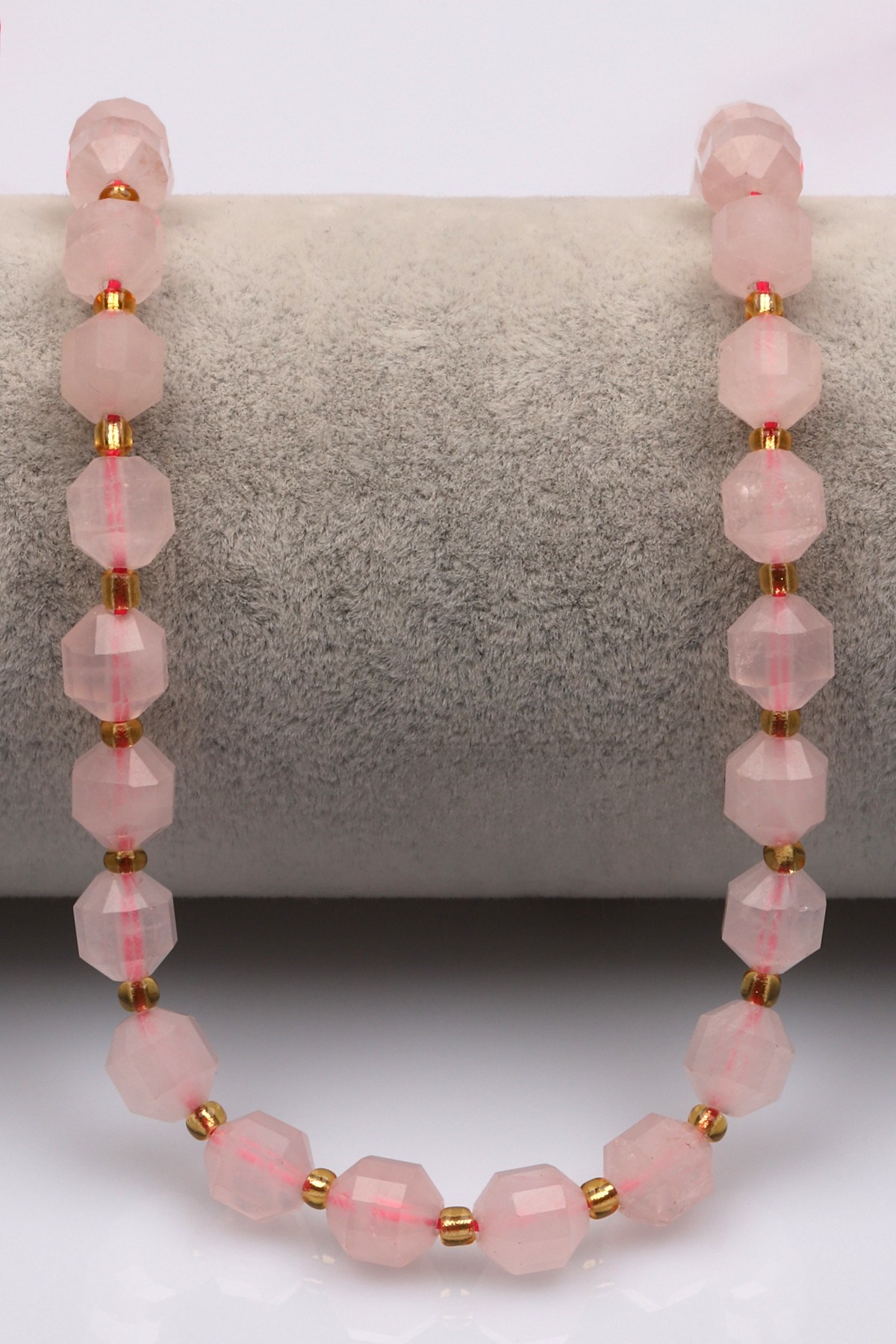 Pembe Kuvars Doğal Taş Dizi 7 x 8 mm Hexagonel Kesim - DZ-1182