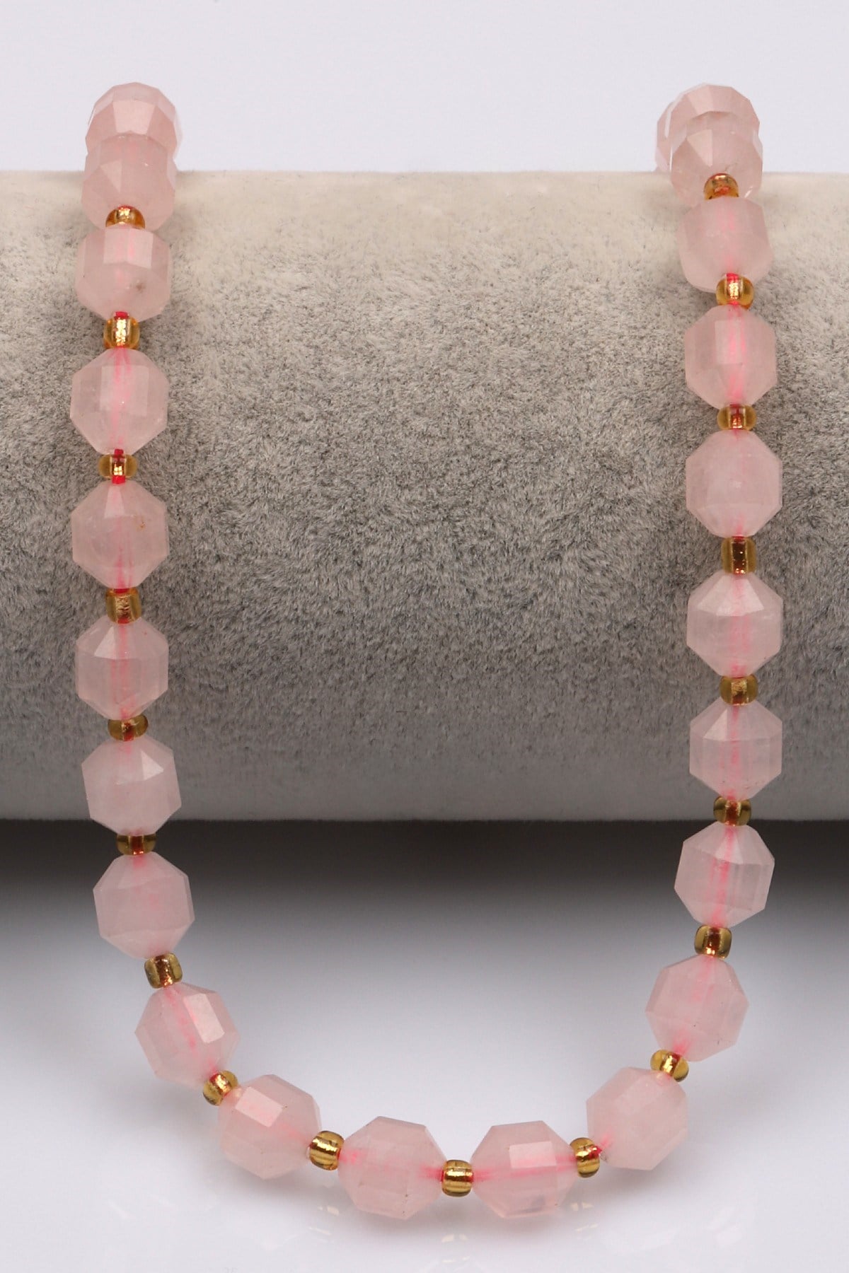 Pembe Kuvars Doğal Taş Dizi 7 x 8 mm Hexagonel Kesim - DZ-1221