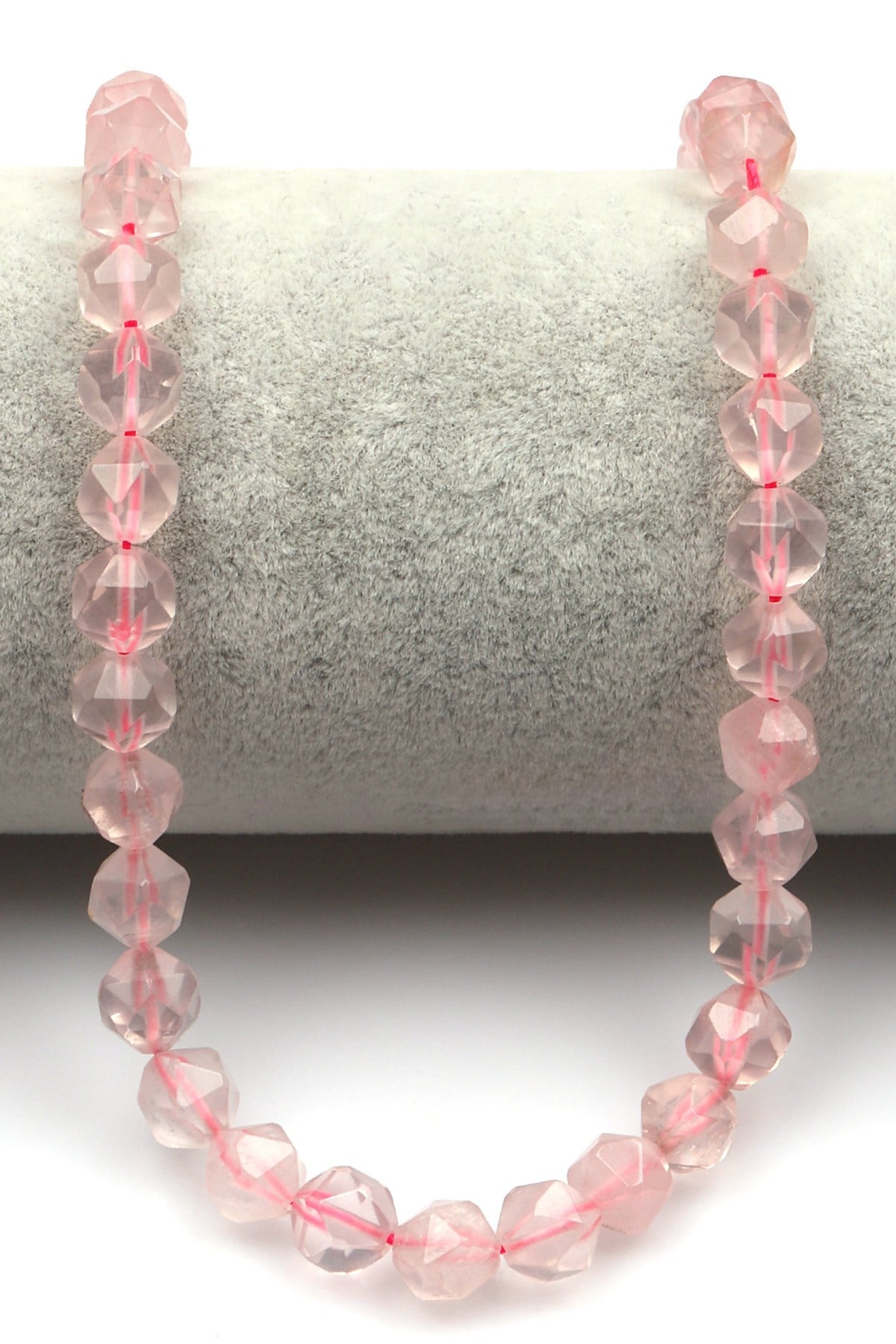 Pembe Kuvars Doğal Taş Dizi 8 mm Hexagonel Kesim - DZ-0823