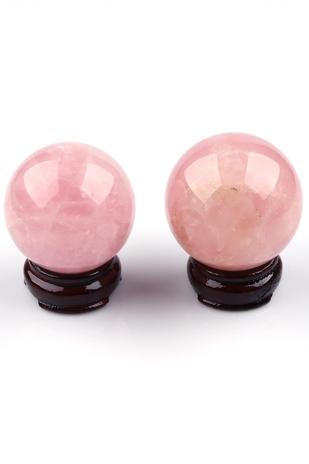 Pembe Kuvars Doğal Taş Küre