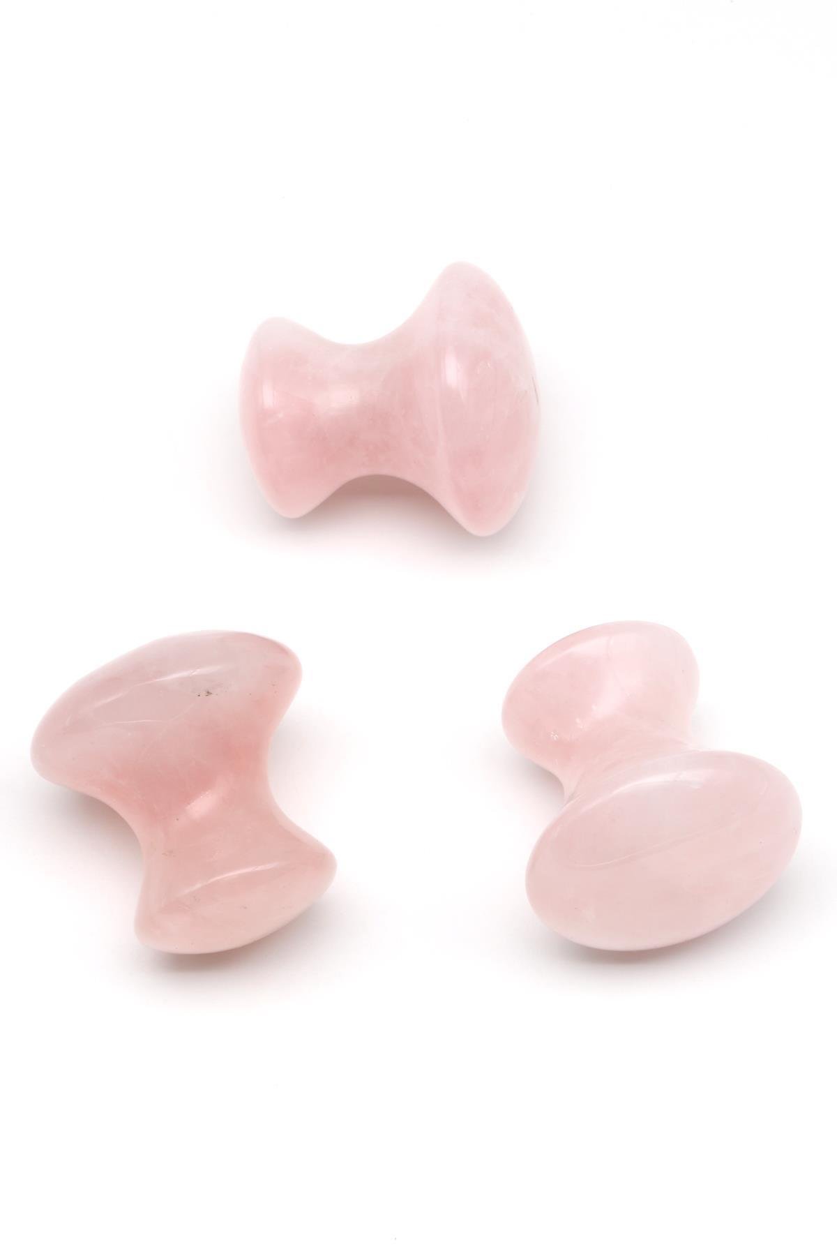 Pembe Kuvars Doğal Taş Mantar Şekilli Masaj Taşı