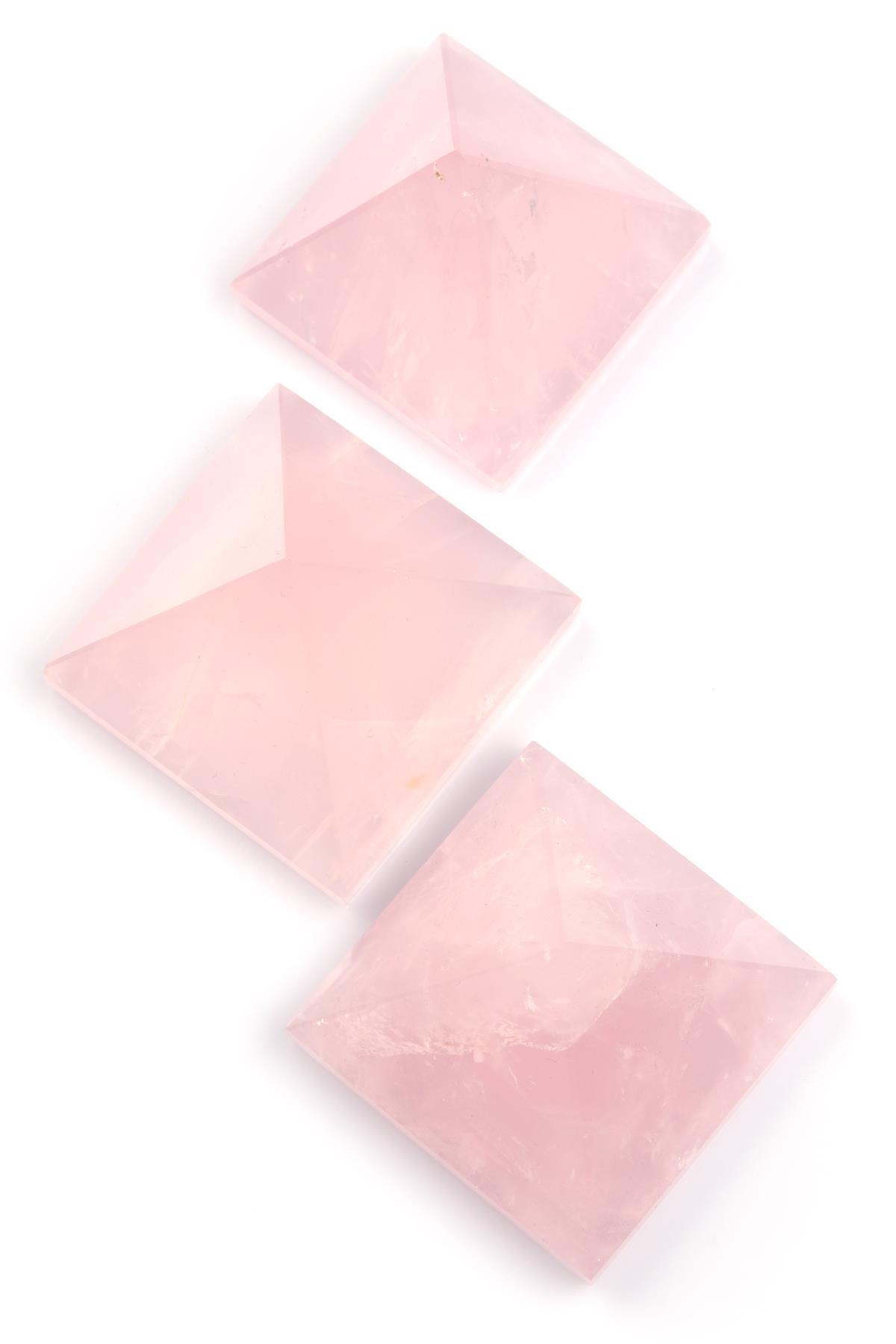 Pembe Kuvars Doğal Taş Piramit