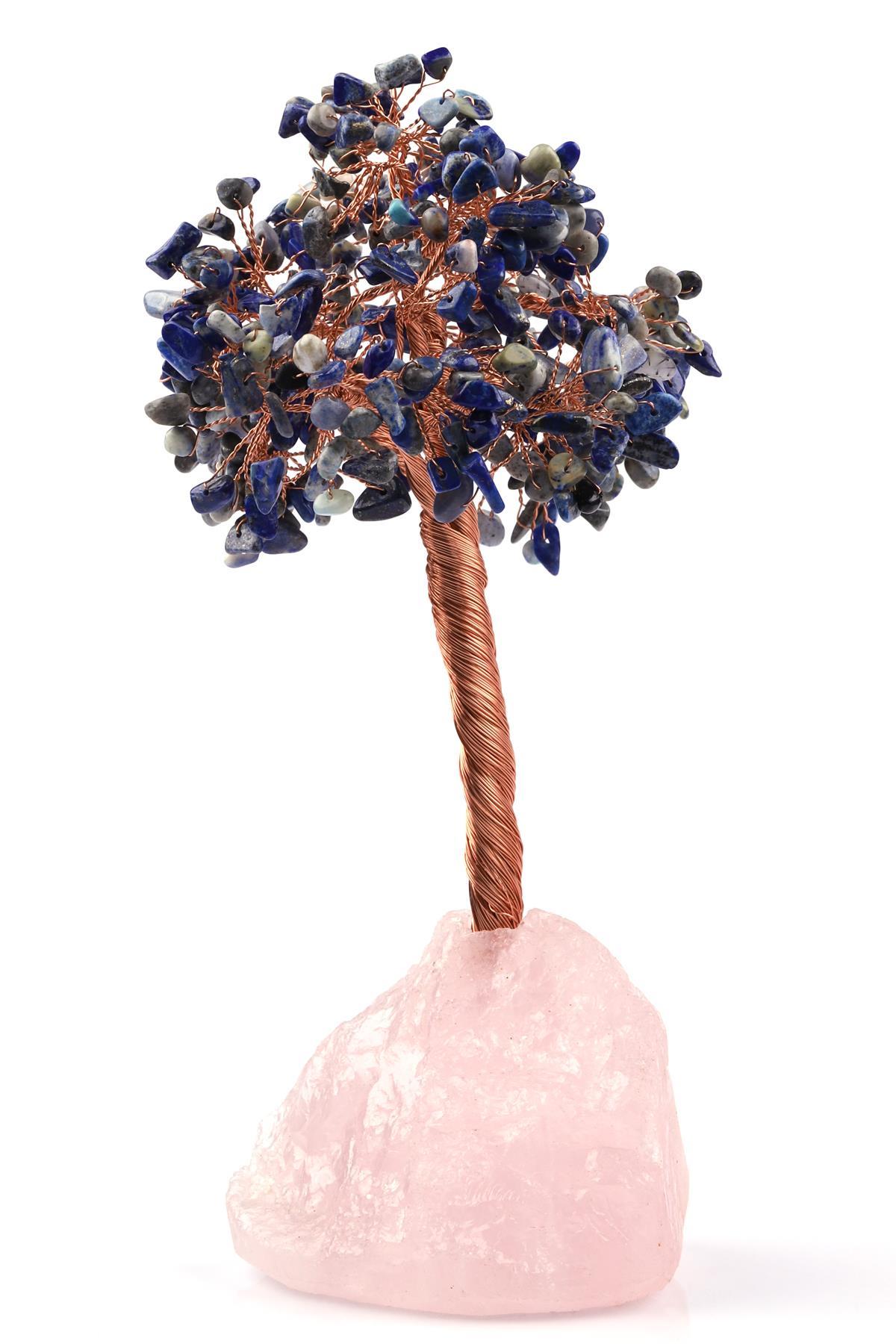 Pembe Kuvars - Lapis Lazuli Doğal Taş Ağaç