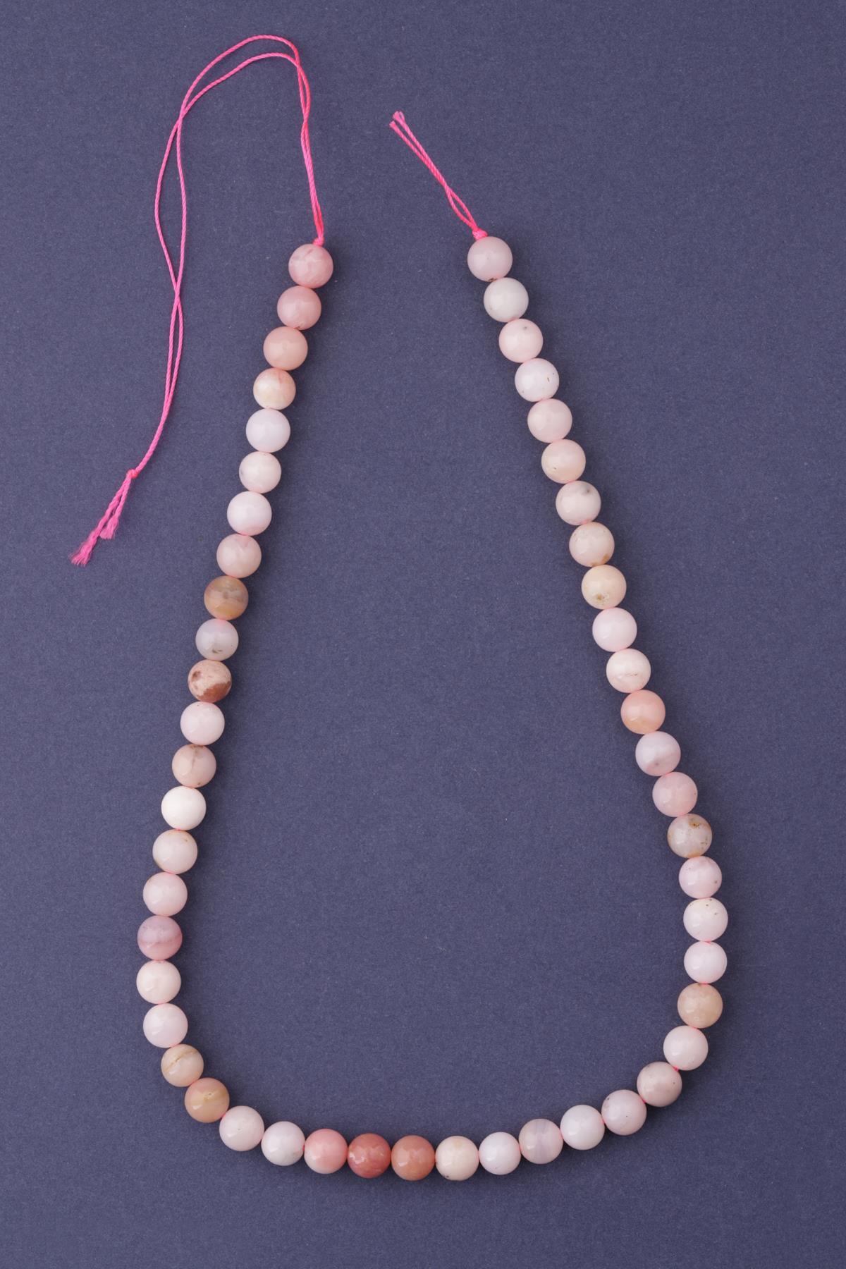 Pembe Opal Doğal Taş Dizi 8 mm Küre Kesim