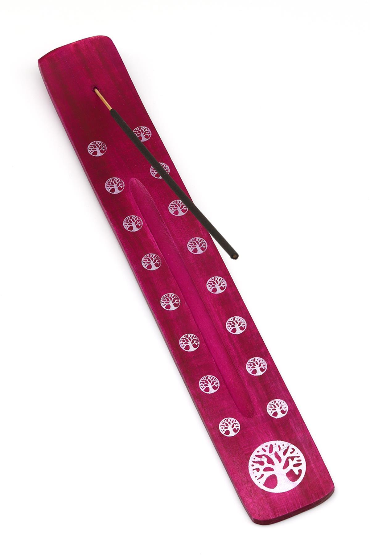 Pembe Renkli Ahşap Kayık Tütsülük