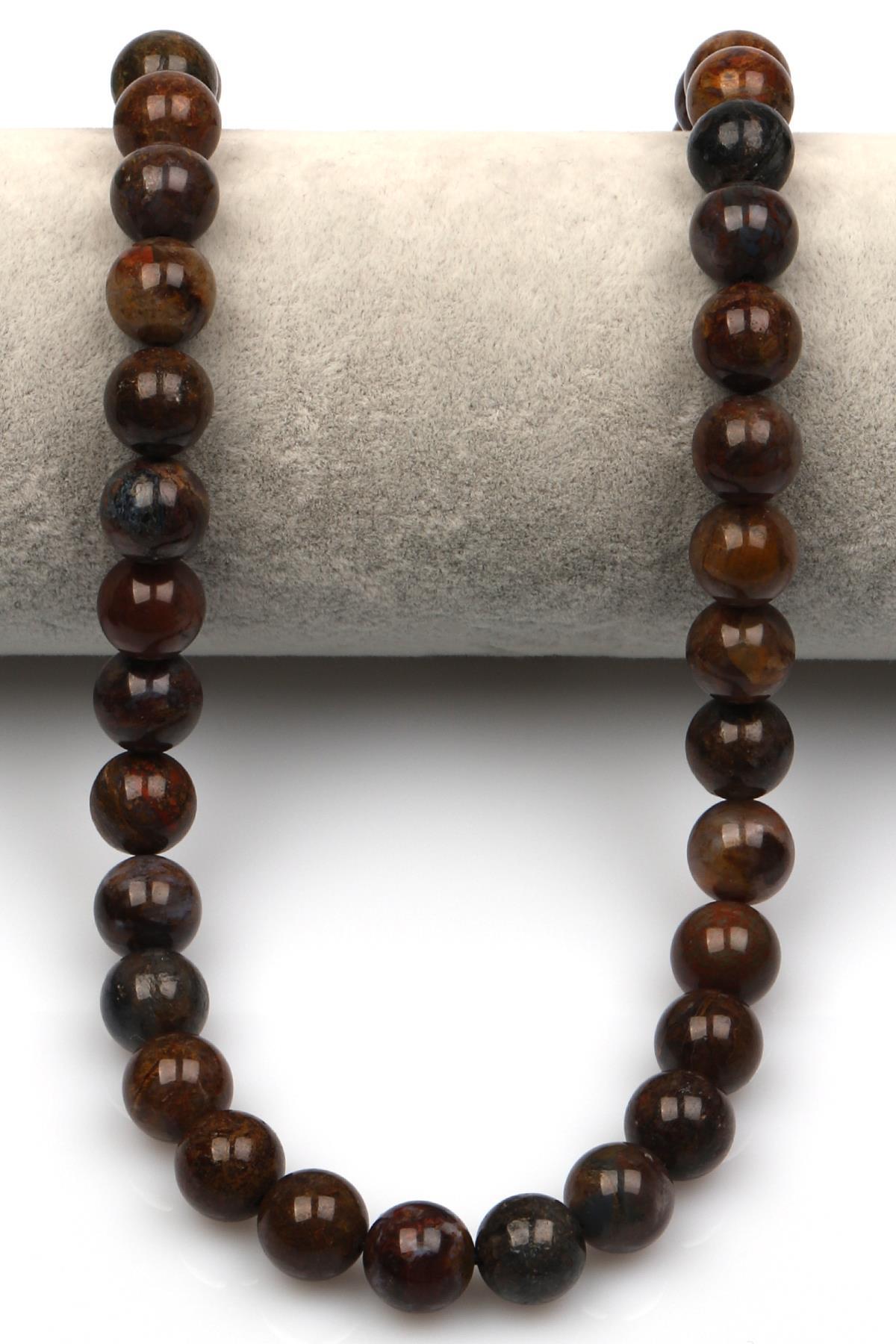 Pietersite (A Kalite) Doğal Taş Dizi 10 mm Küre Kesim