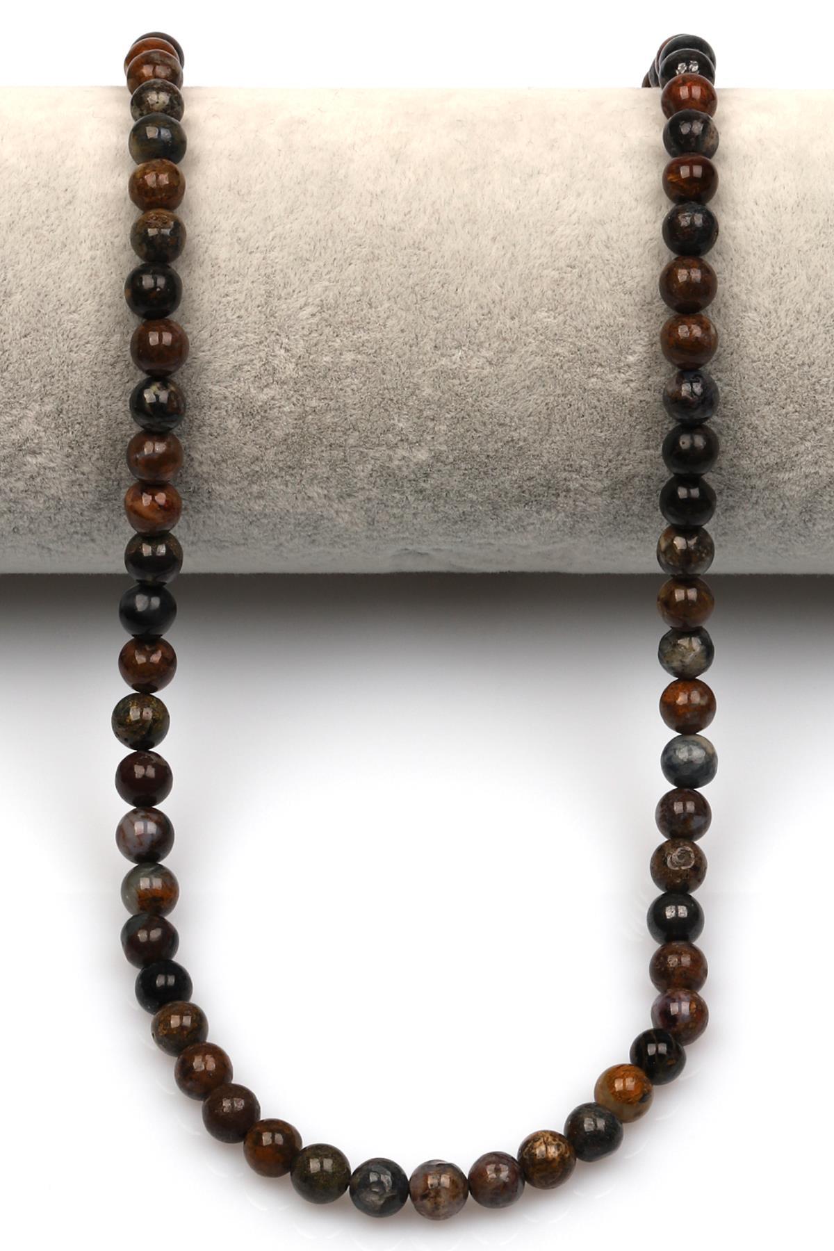 Pietersite (A Kalite) Doğal Taş Dizi 6 mm Küre Kesim