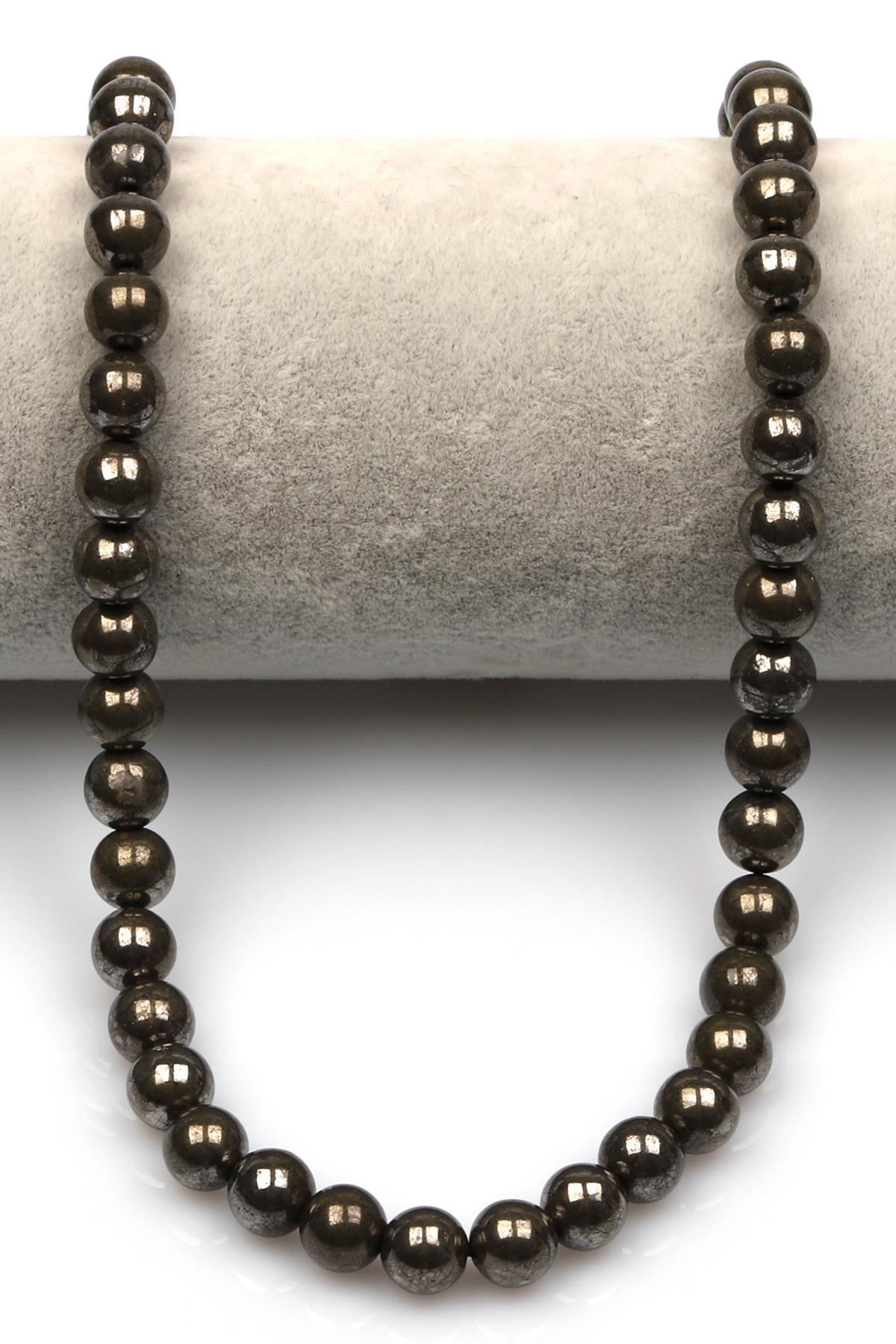 Pirit (A Kalite) Doğal Taş Dizi 8 mm Küre Kesim