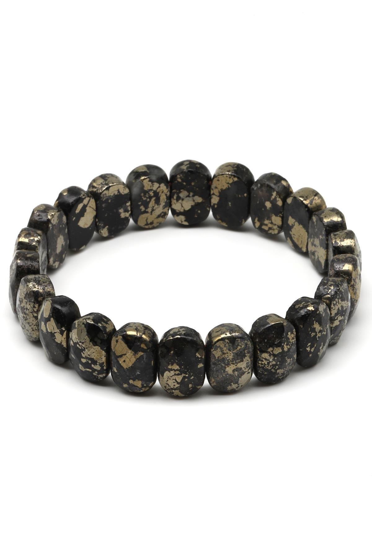 Pirit Doğal Taş Bileklik 9 x 14 mm Özel Kesim