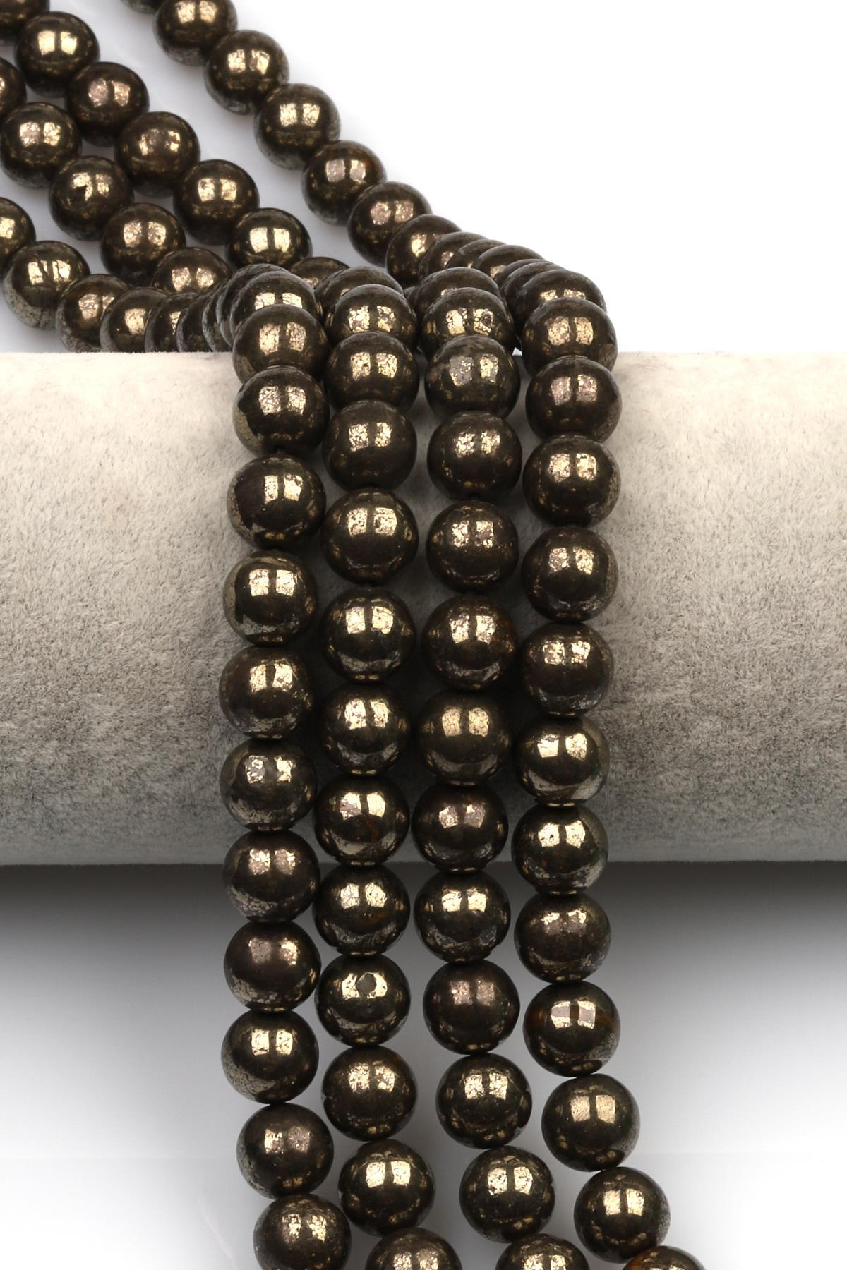 Pirit Doğal Taş Dizi 10 mm Küre Kesim