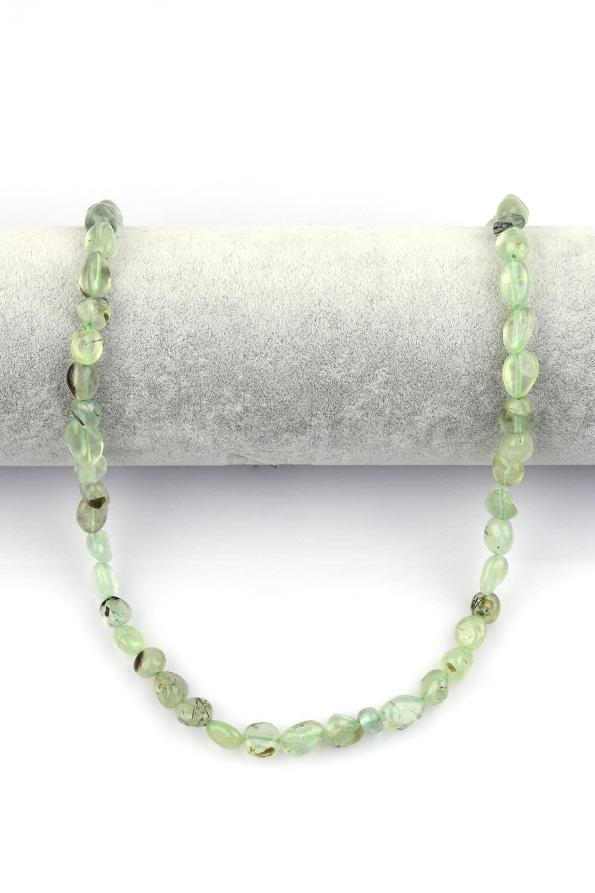 Prehnite Doğal Taş Dizi 5 x 10 mm Mercimek Kesim
