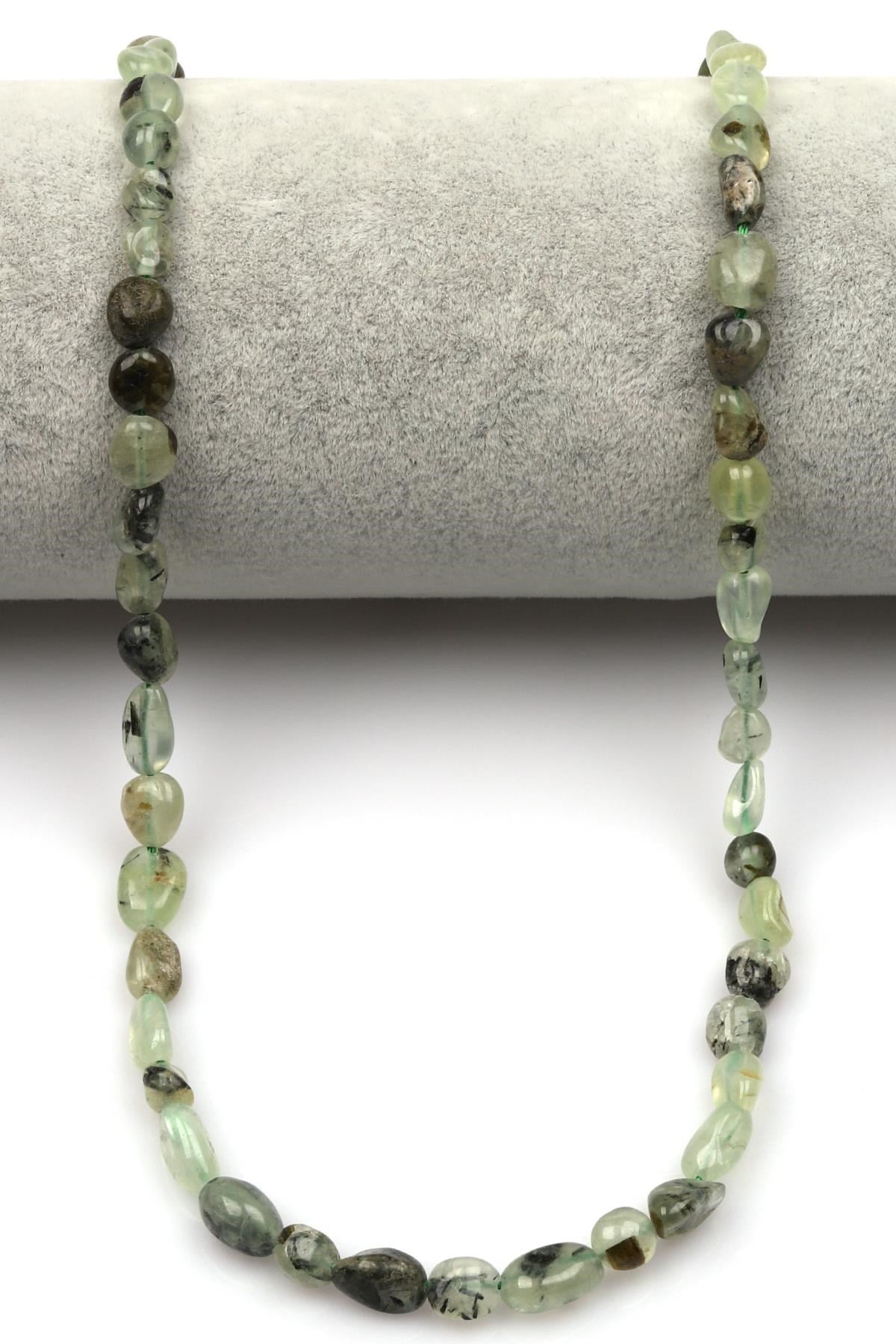 Prehnite Doğal Taş Dizi 6 x 8 mm Mercimek Kesim