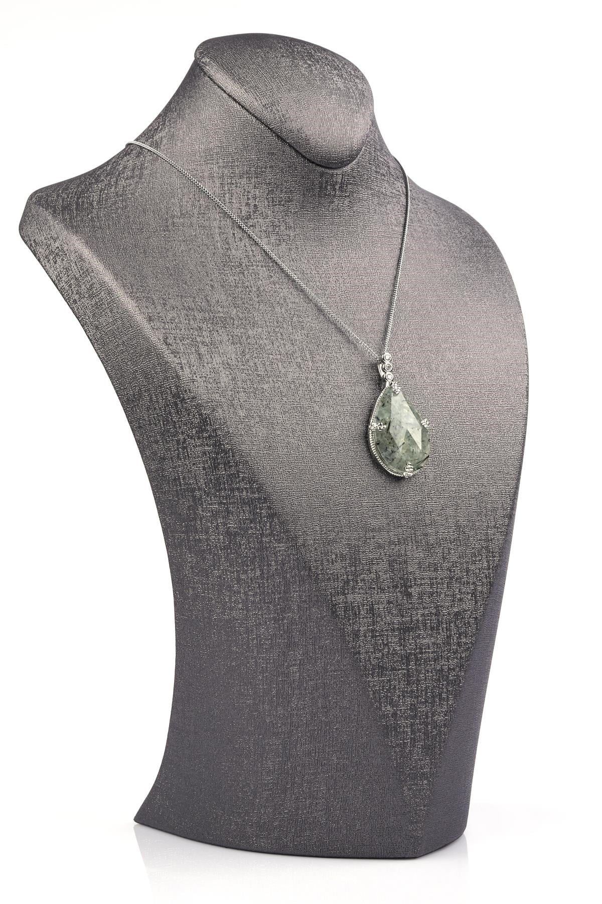 Prehnite Doğal Taş Kolye 