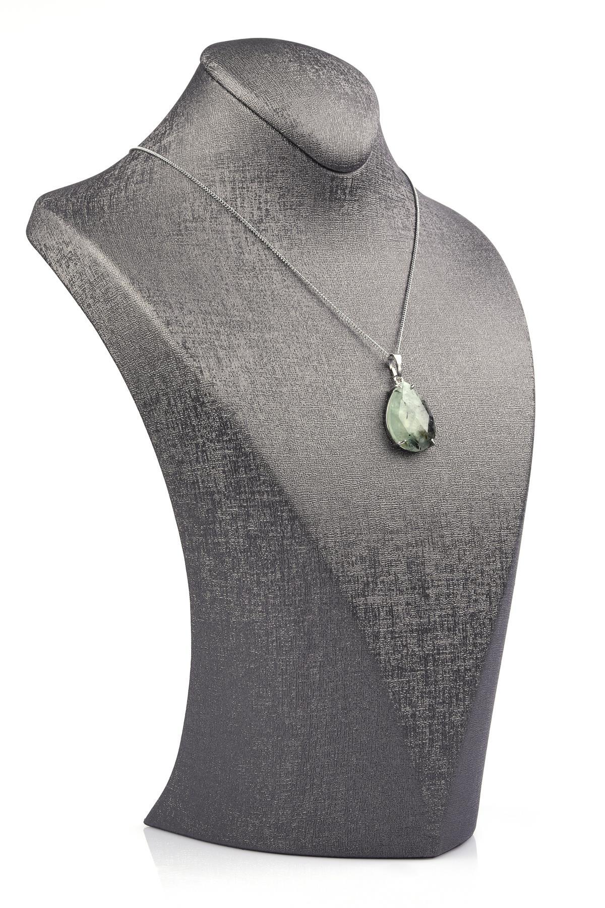 Prehnite Doğal Taş Kolye 