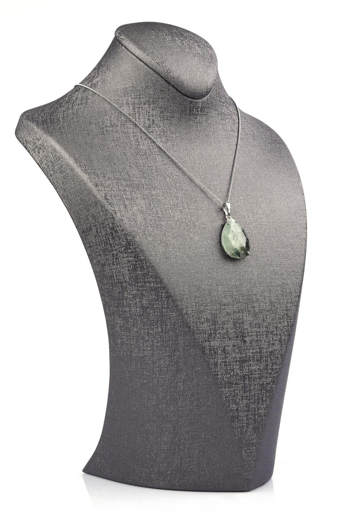 Prehnite Doğal Taş Kolye 