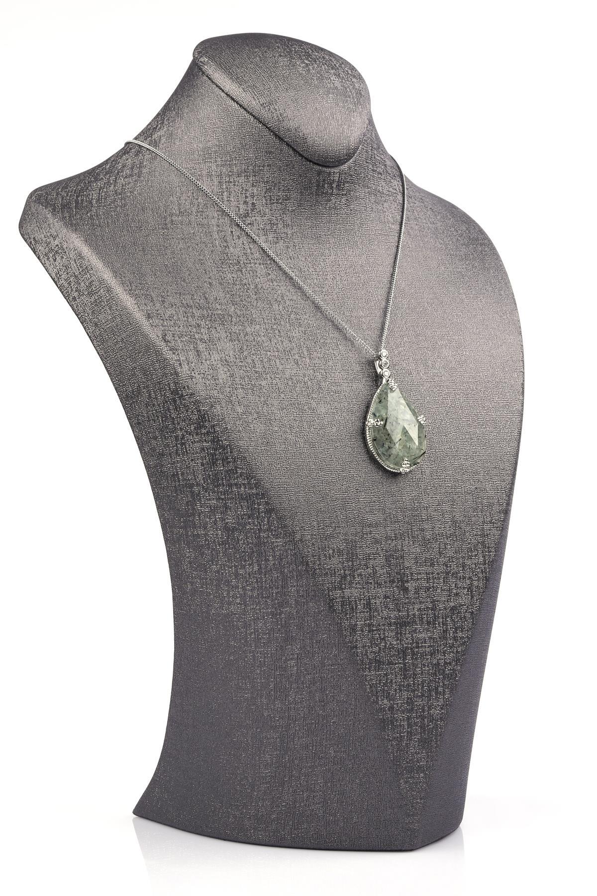 Prehnite Doğal Taş Kolye 