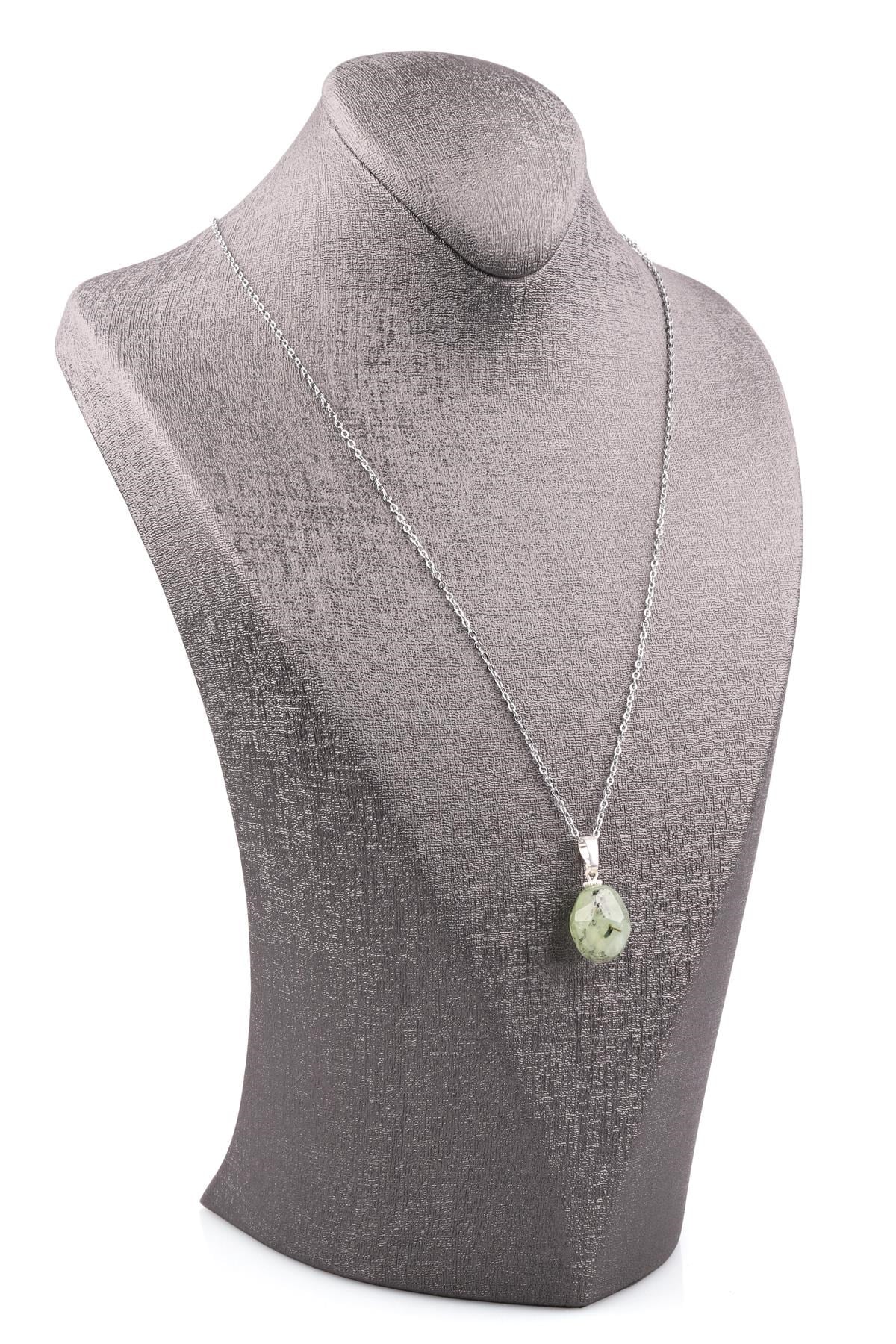 Prehnite Doğal Taş Kolye