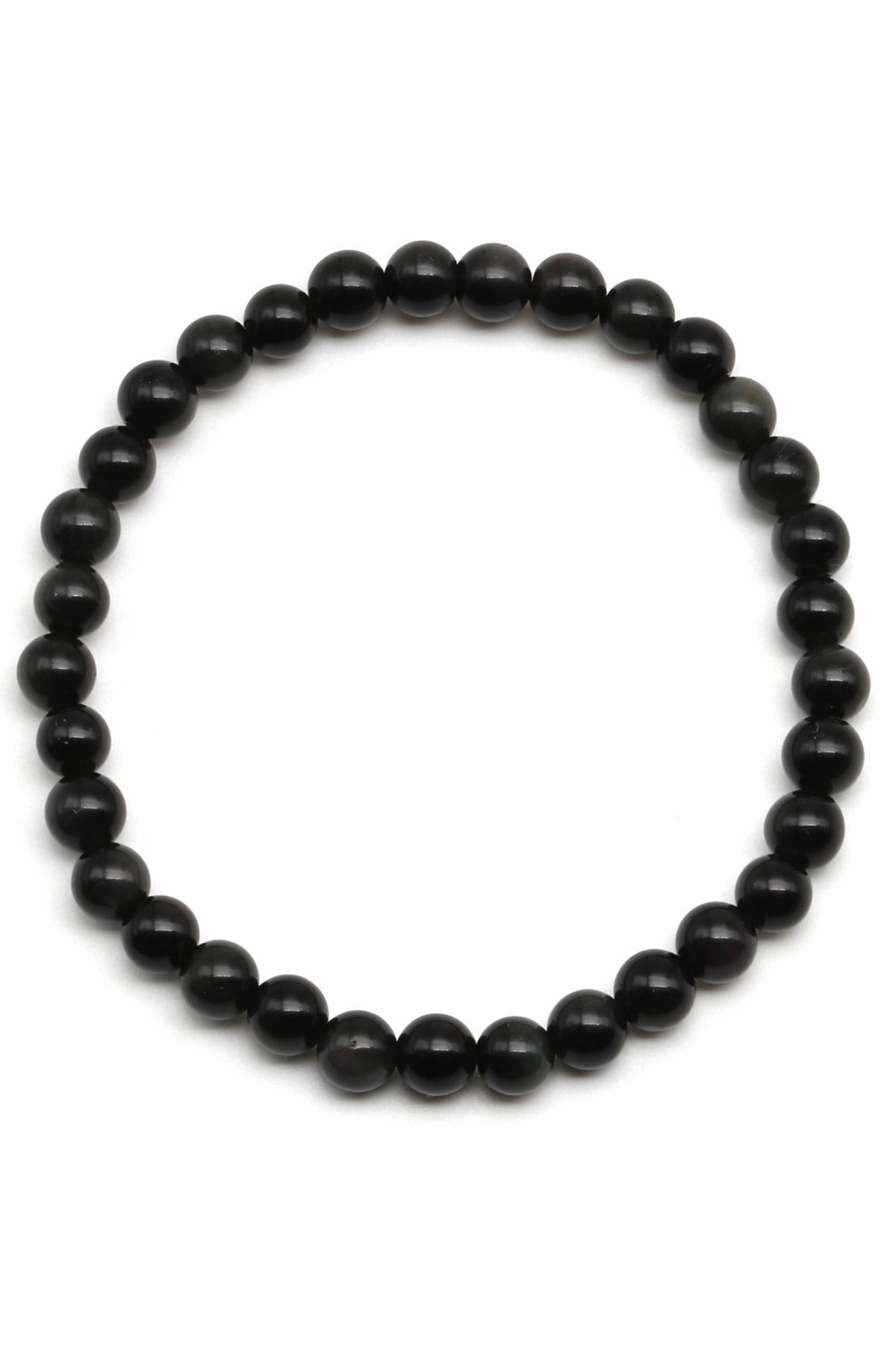 Rainbow Obsidyen Doğal Taş Bileklik 6 mm Küre Kesim - BLK-2296