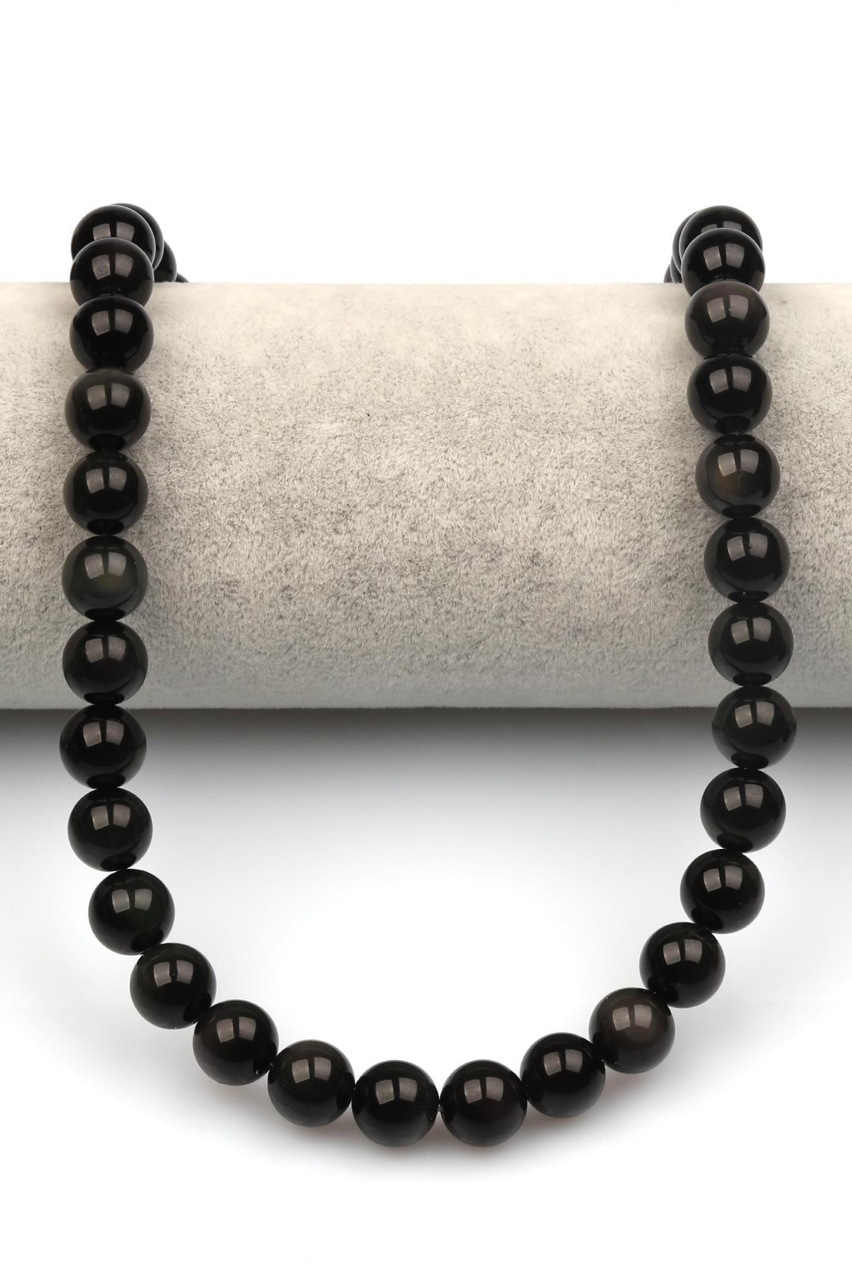 Rainbow Obsidyen Doğaltaş Dizi 10 mm Küre Kesim