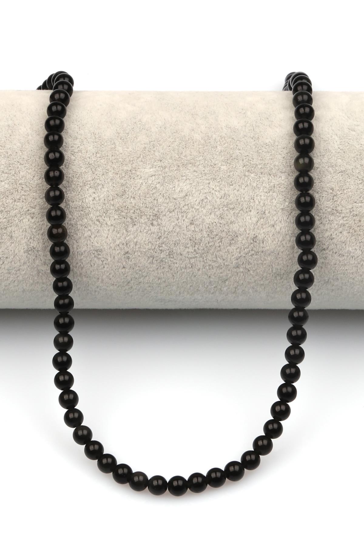 Rainbow Obsidyen Doğaltaş Dizi 4 mm Küre Kesim