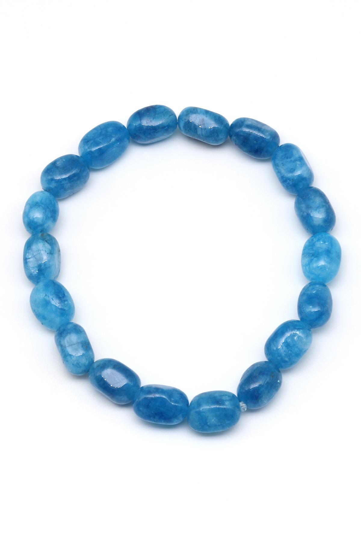 Renkli Kuvars Doğal Taş Bileklik 7 x 11 Şekilsiz Kesim