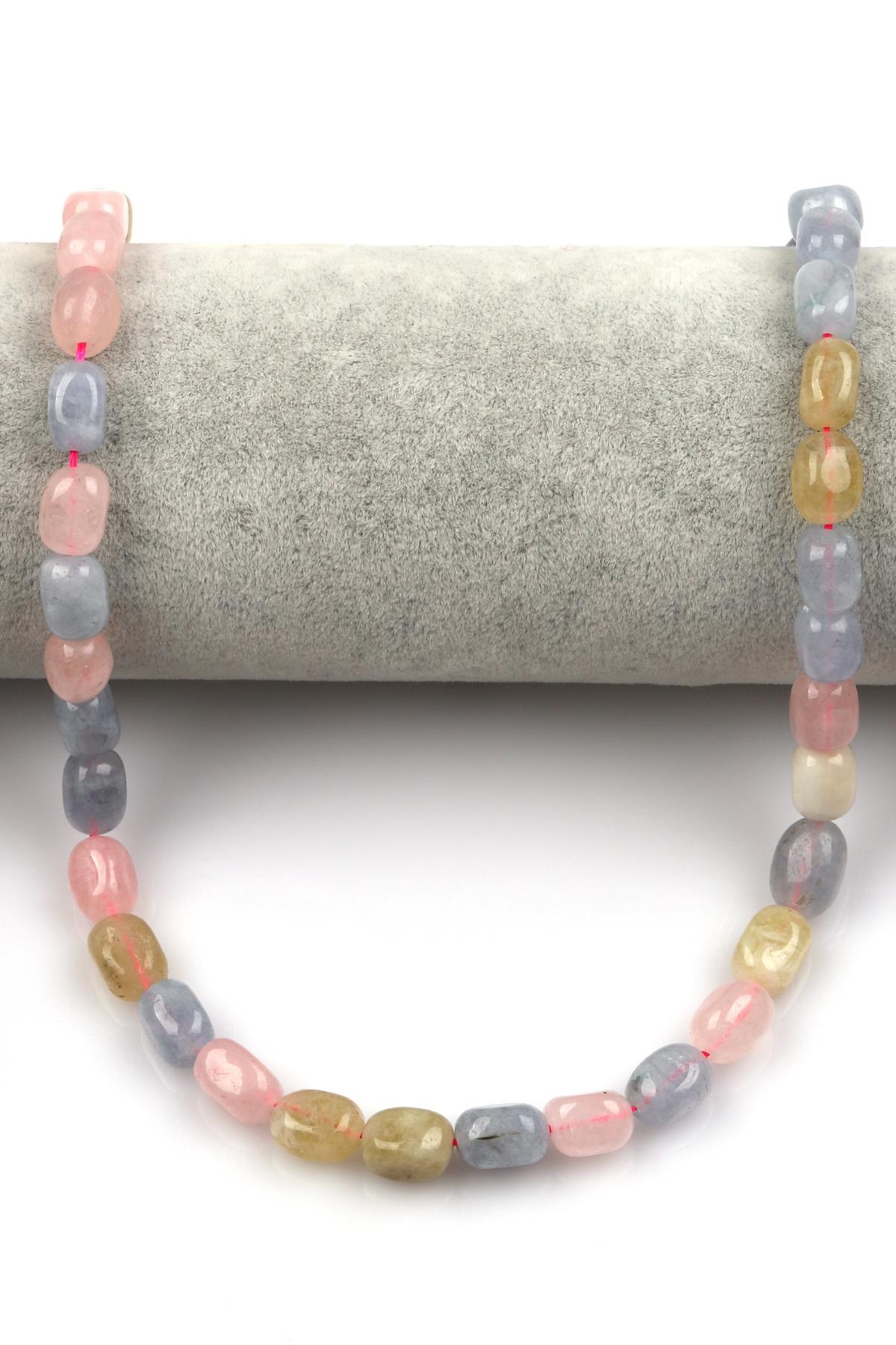 Renkli Kuvars Doğal Taş Dizi 7 x 11 mm Şekilsiz Kesim