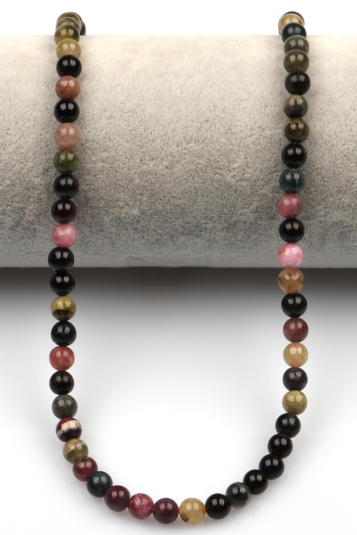 Renkli Turmalin Doğal Taş Dizi 5 mm Küre Kesim