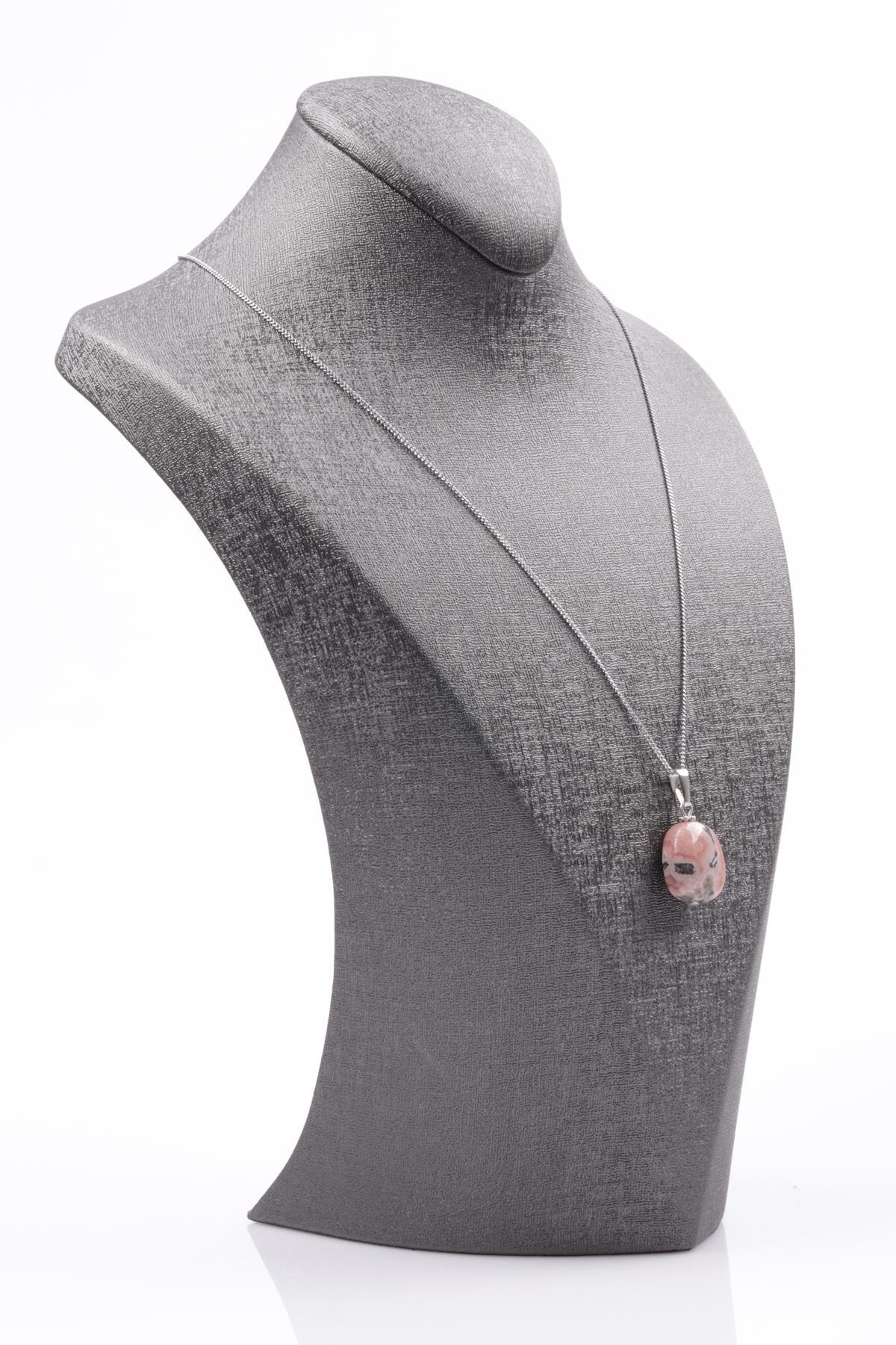 Rodokrozit Doğal Taş Kolye