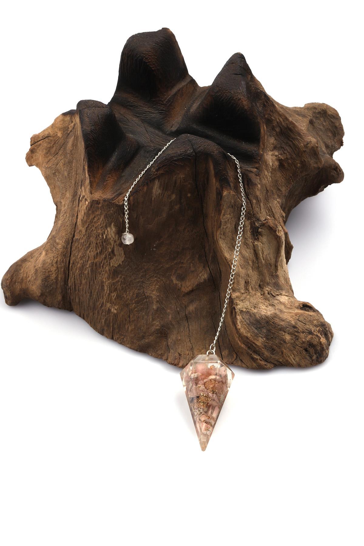 Rodokrozit Doğal Taş Orgonit Pandül