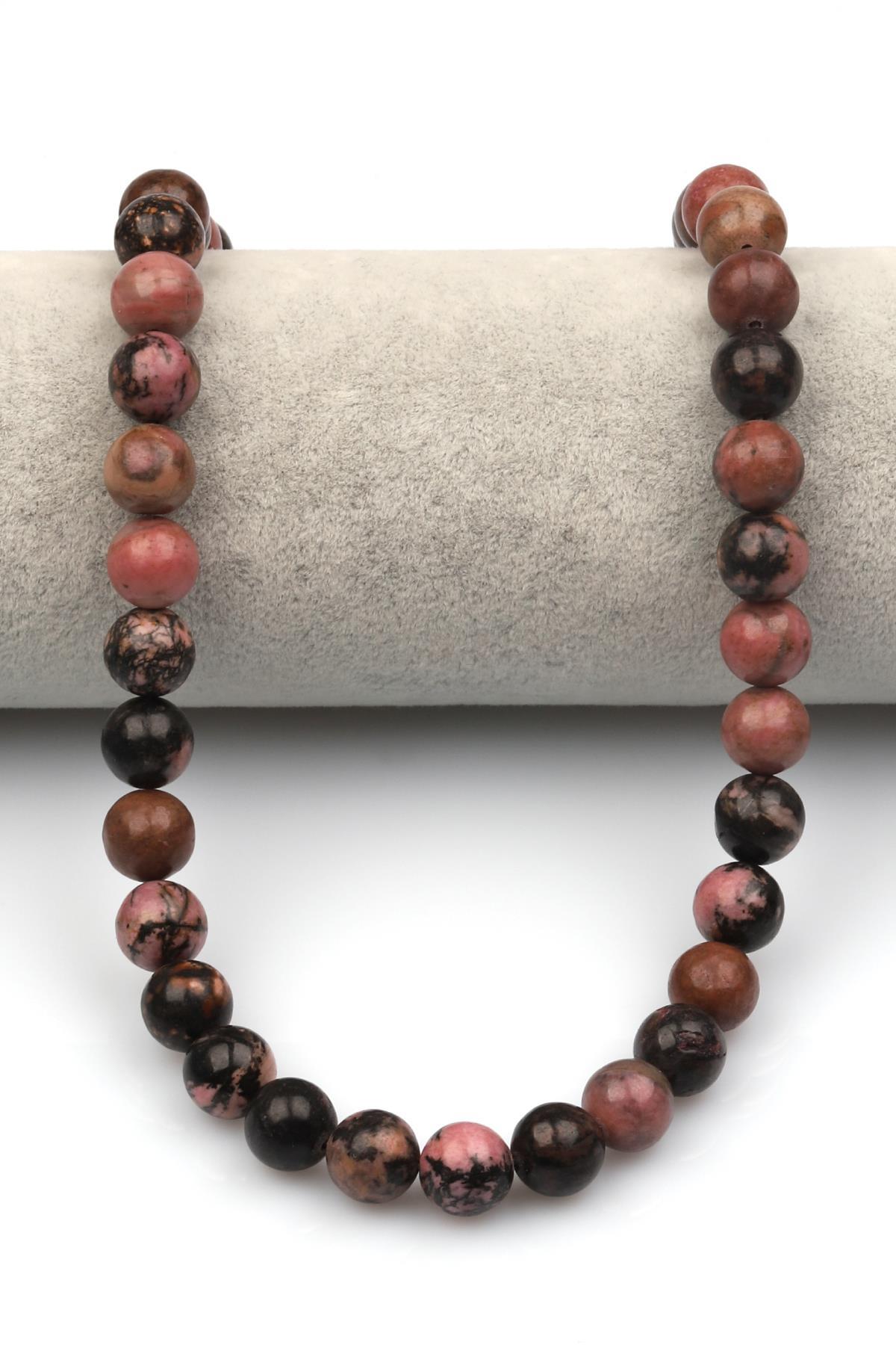 Rodonit Doğaltaş Dizi 10 mm Küre Kesim