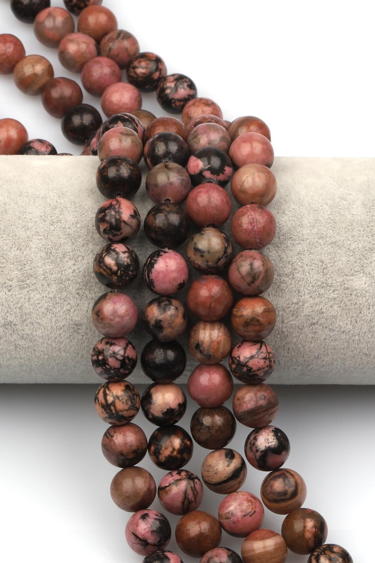 Rodonit Doğaltaş Dizi 10 mm Küre Kesim