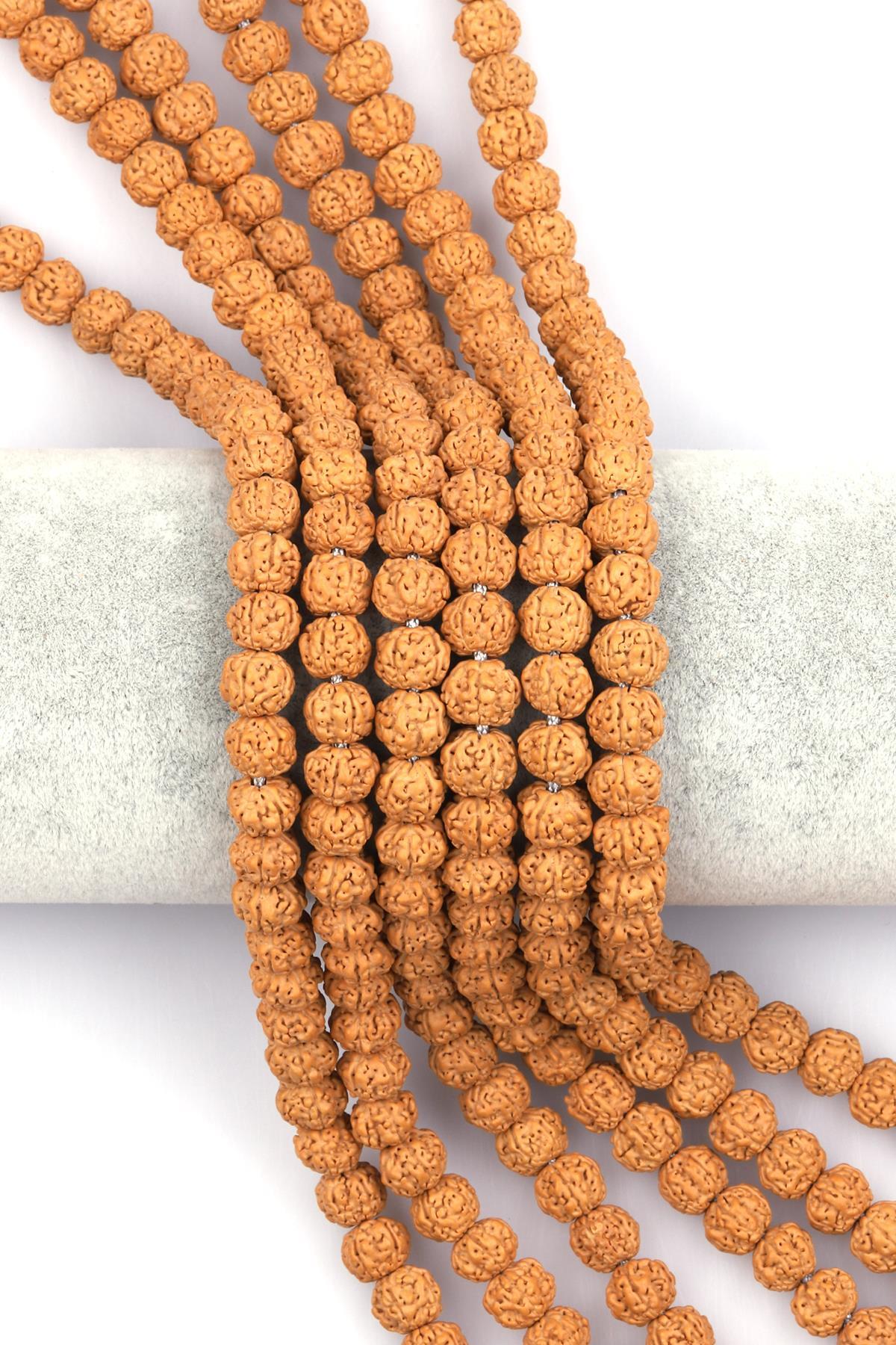 Rudraksha Tohumu Dizi 7 x 9 mm Rondel Kesim