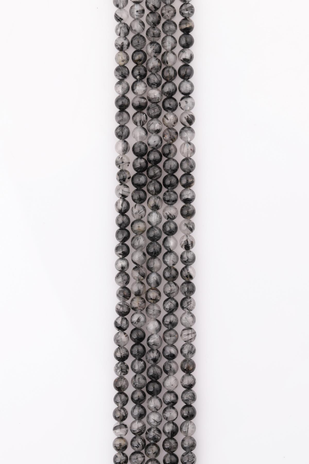 Rutil Kuvars ( A Kalite ) Doğal Taş Dizi 6 mm Küre Kesim