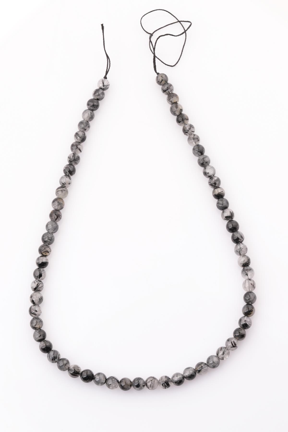 Rutil Kuvars ( A Kalite ) Doğal Taş Dizi 6 mm Küre Kesim