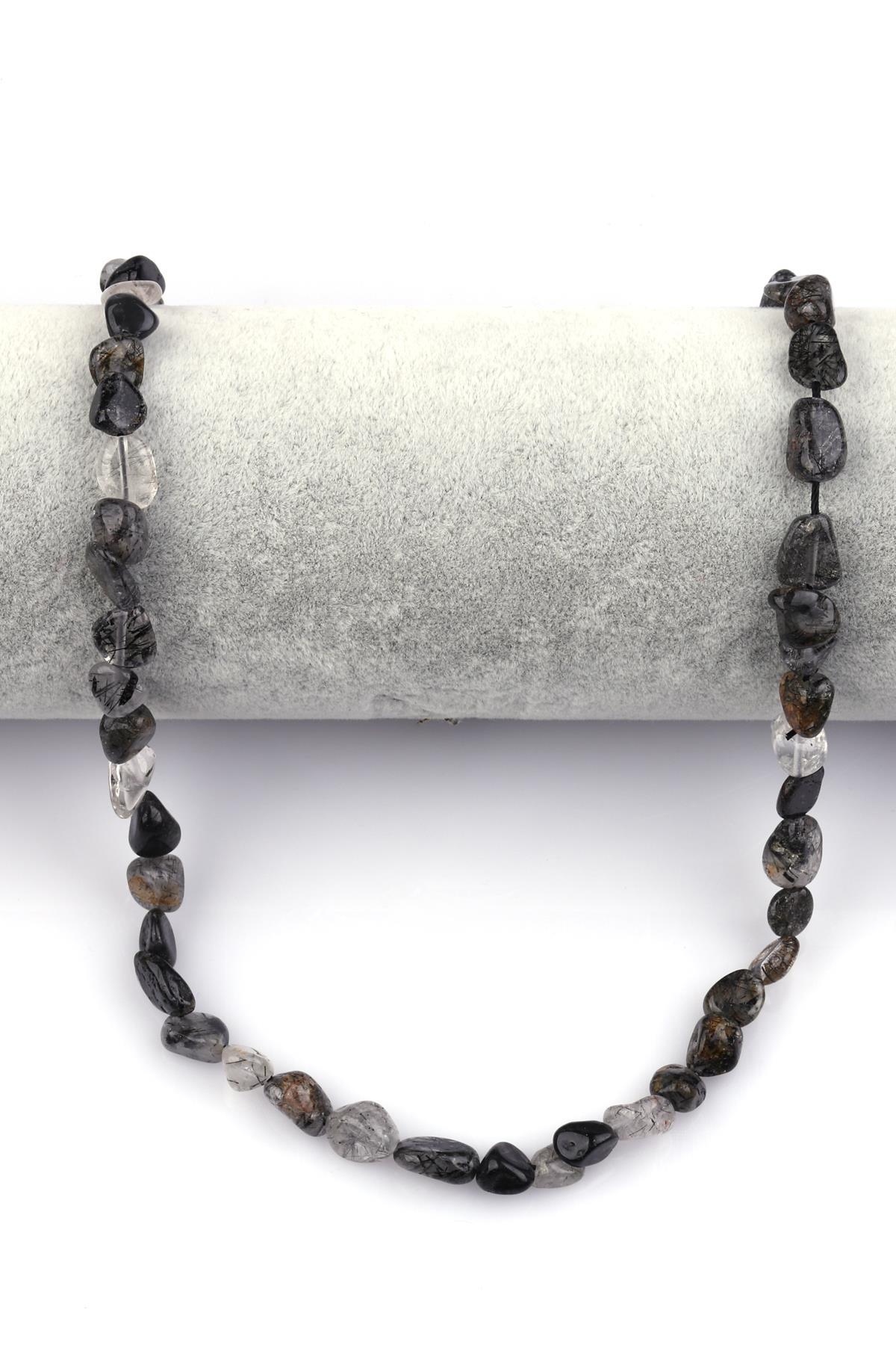 Rutil Kuvars Doğal Taş Dizi 3 x 6 mm Mercimek Kesim