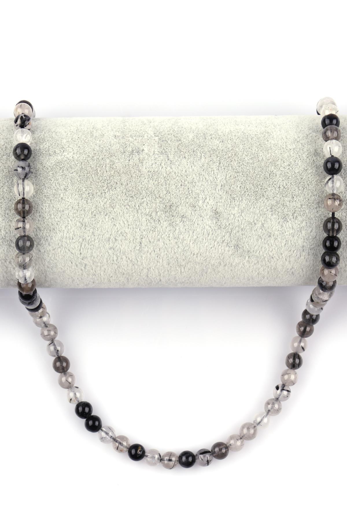 Rutil Kuvars Doğal Taş Dizi 6 mm Küre Kesim 